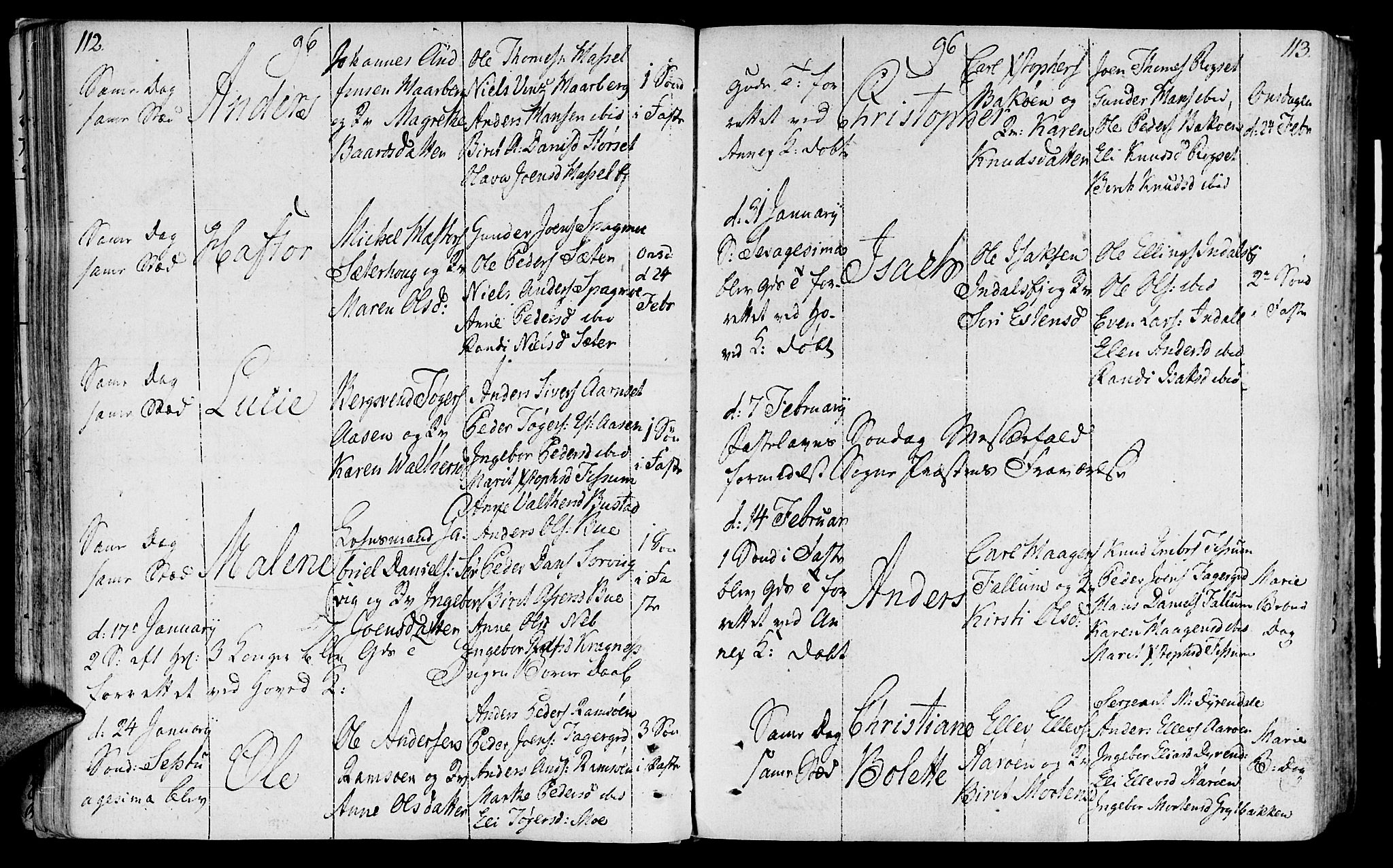 Ministerialprotokoller, klokkerbøker og fødselsregistre - Sør-Trøndelag, SAT/A-1456/646/L0606: Parish register (official) no. 646A04, 1791-1805, p. 112-113