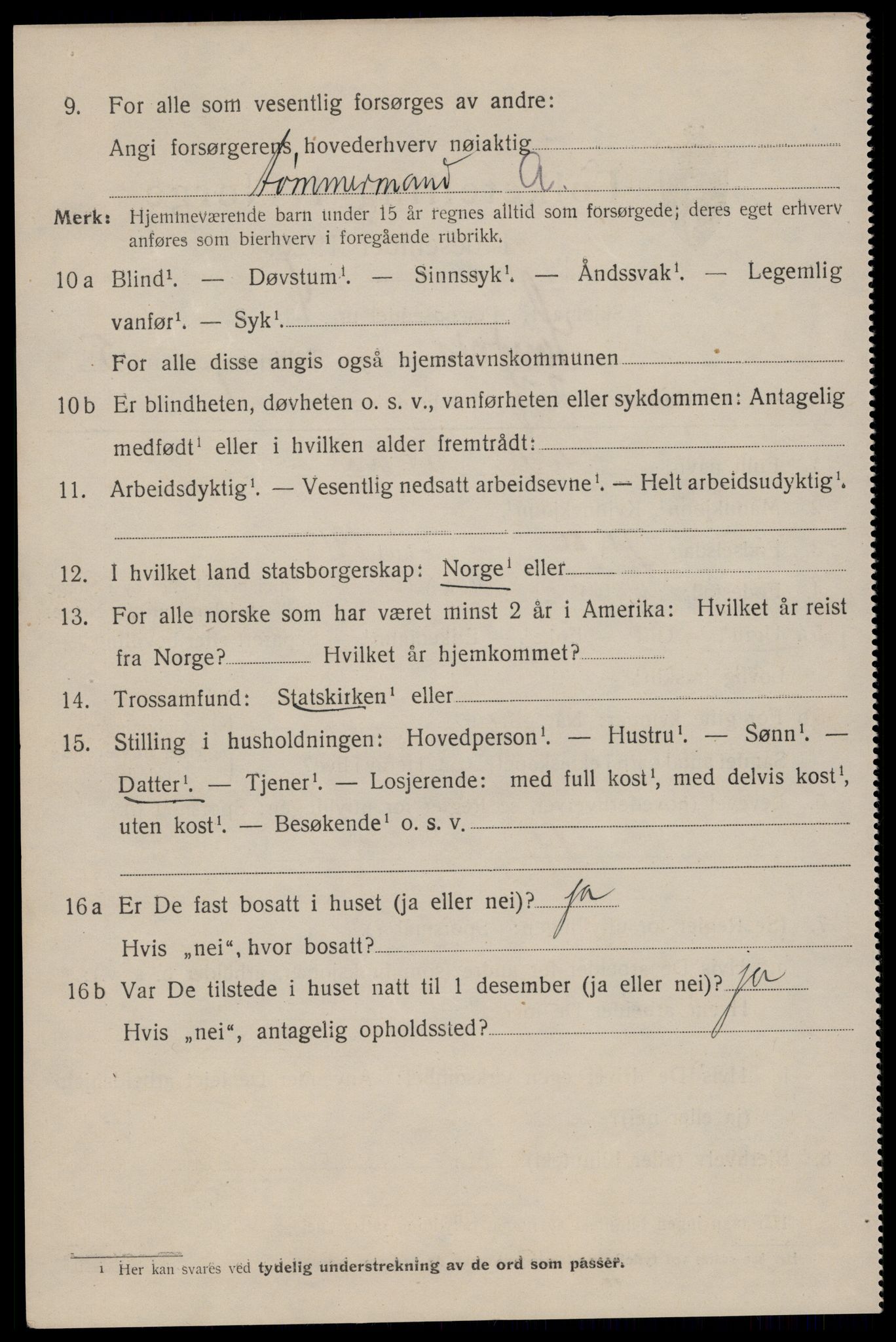 SAST, 1920 census for Sandnes, 1920, p. 4985