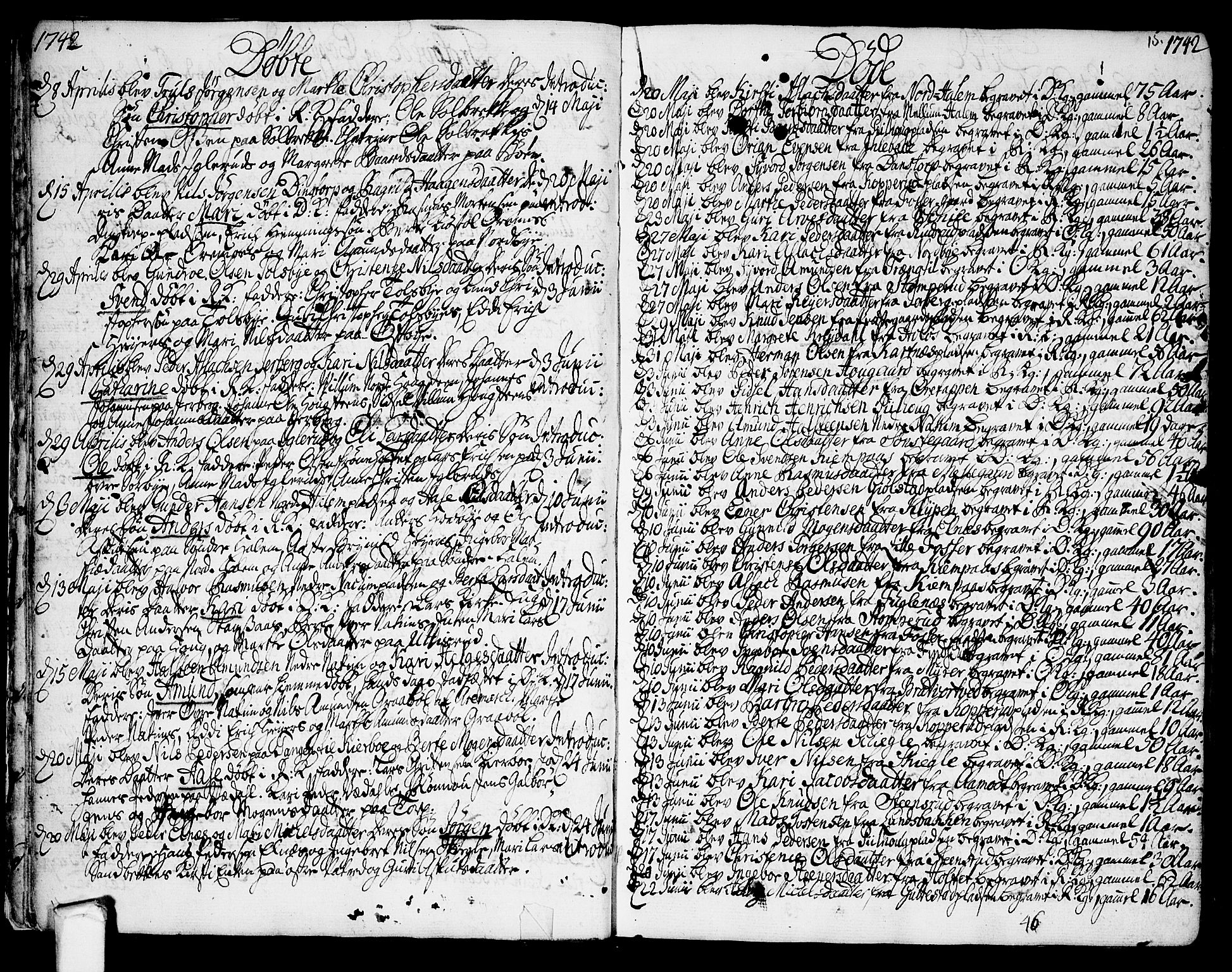 Rakkestad prestekontor Kirkebøker, AV/SAO-A-2008/F/Fa/L0002: Parish register (official) no. I 2, 1741-1751, p. 15