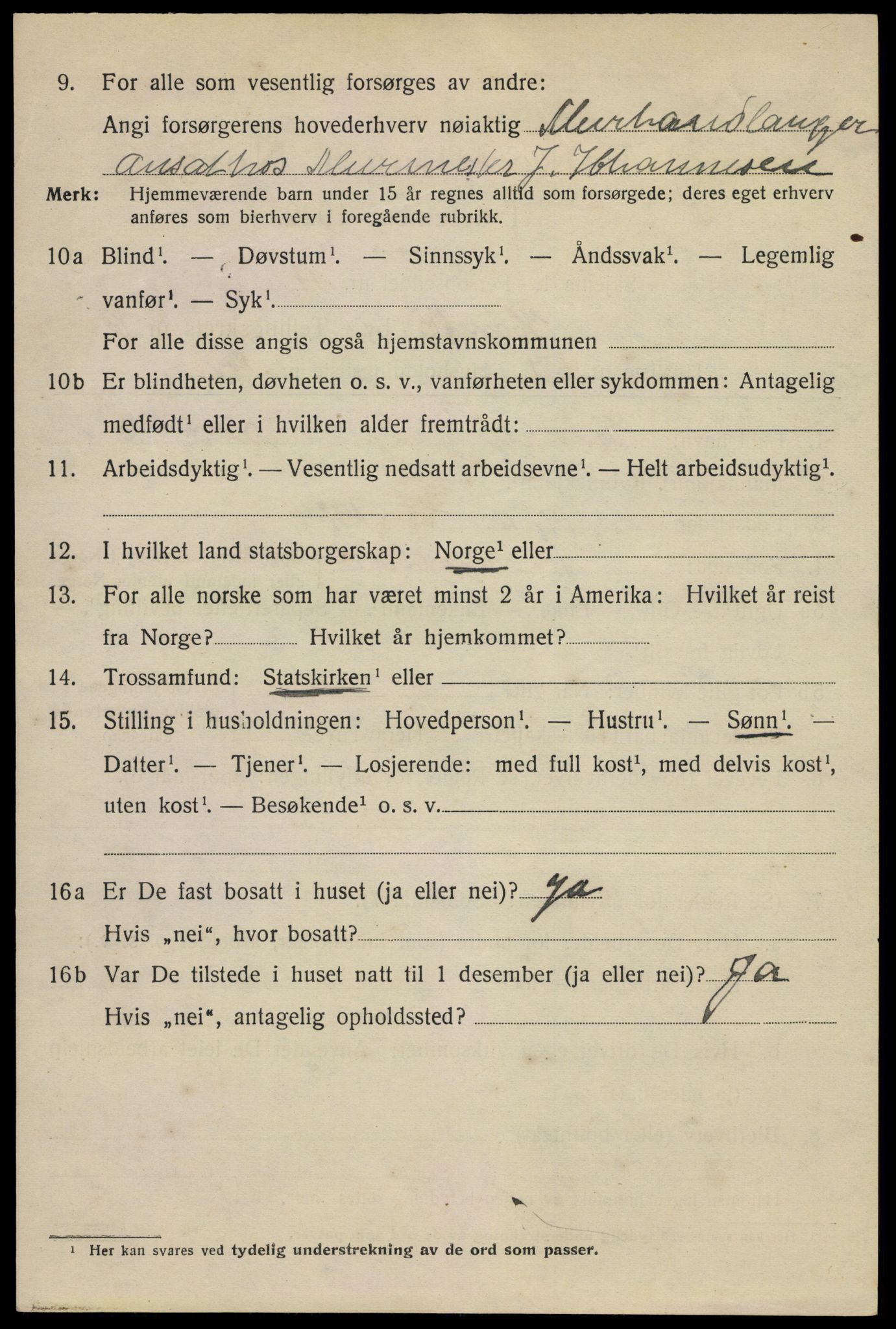 SAKO, 1920 census for Hønefoss, 1920, p. 7847