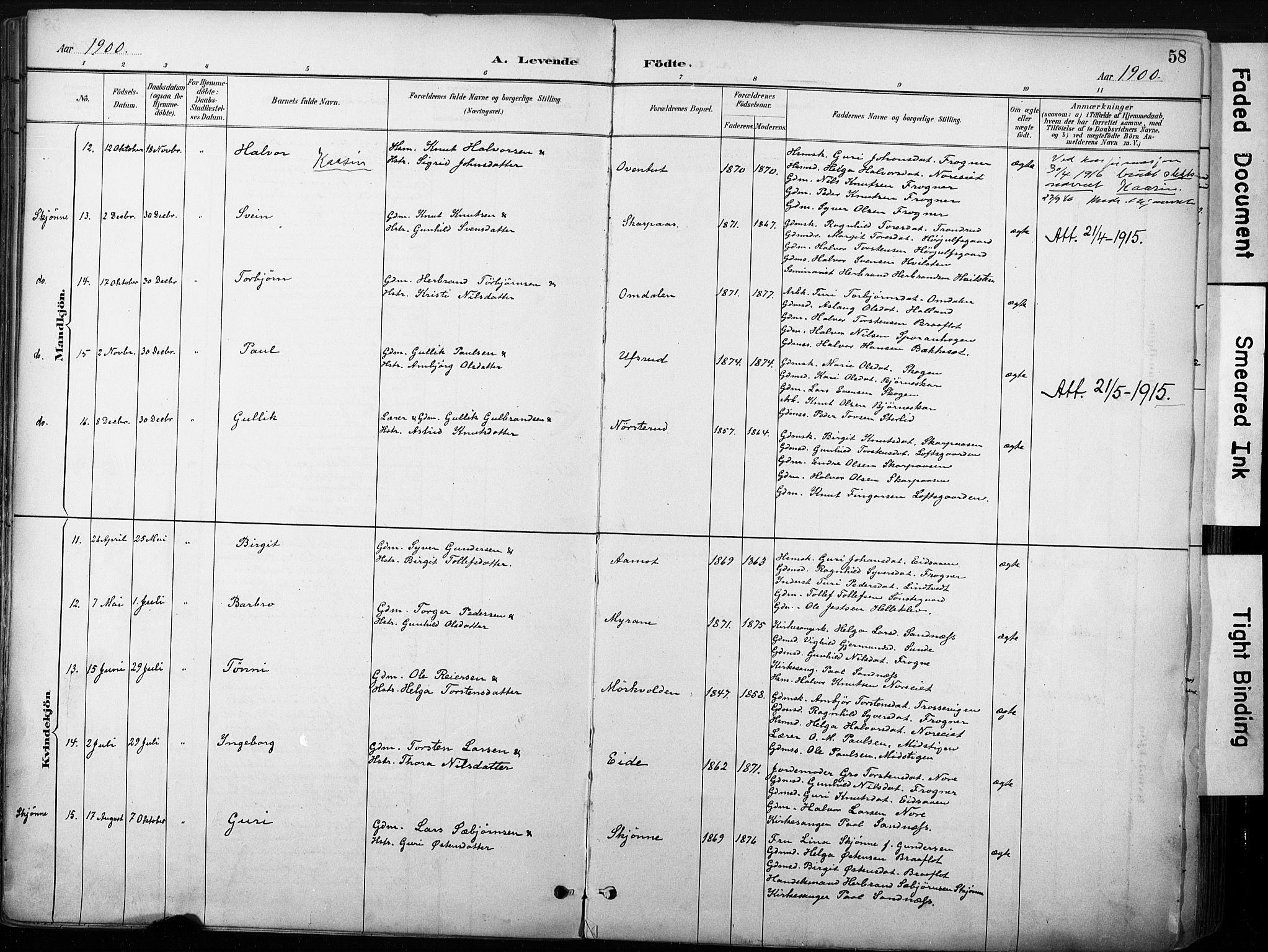 Nore kirkebøker, SAKO/A-238/F/Fb/L0002: Parish register (official) no. II 2, 1886-1906, p. 58