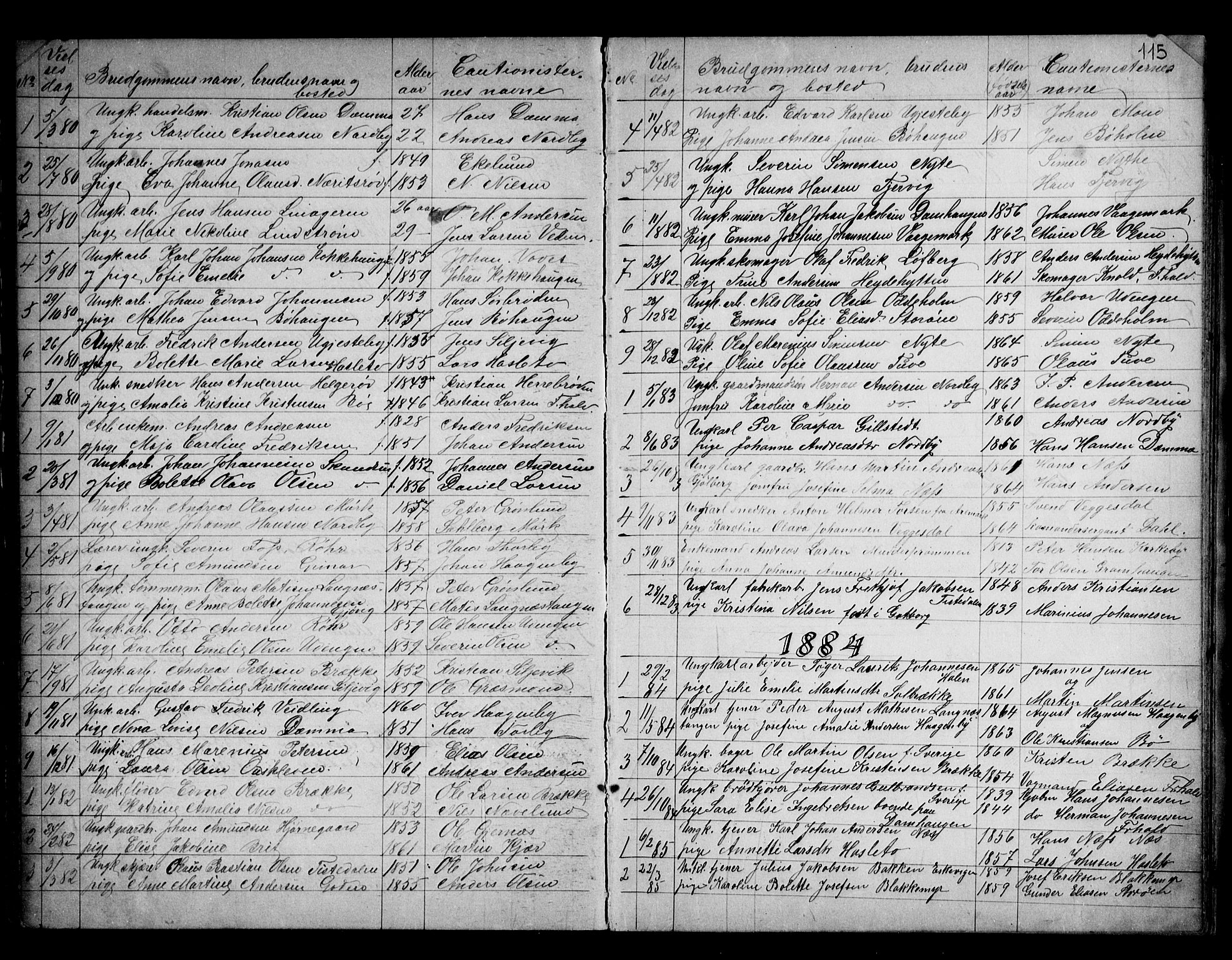 Berg prestekontor Kirkebøker, SAO/A-10902/G/Gb/L0001: Parish register (copy) no. II 1, 1874-1946, p. 115