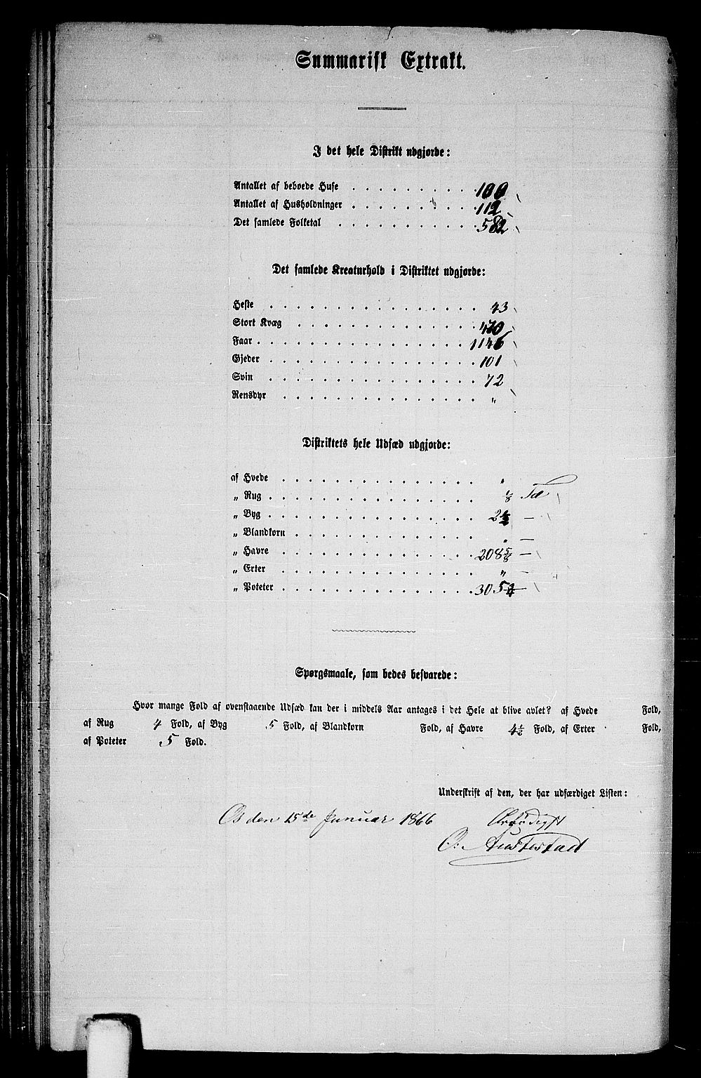 RA, 1865 census for Os, 1865, p. 85