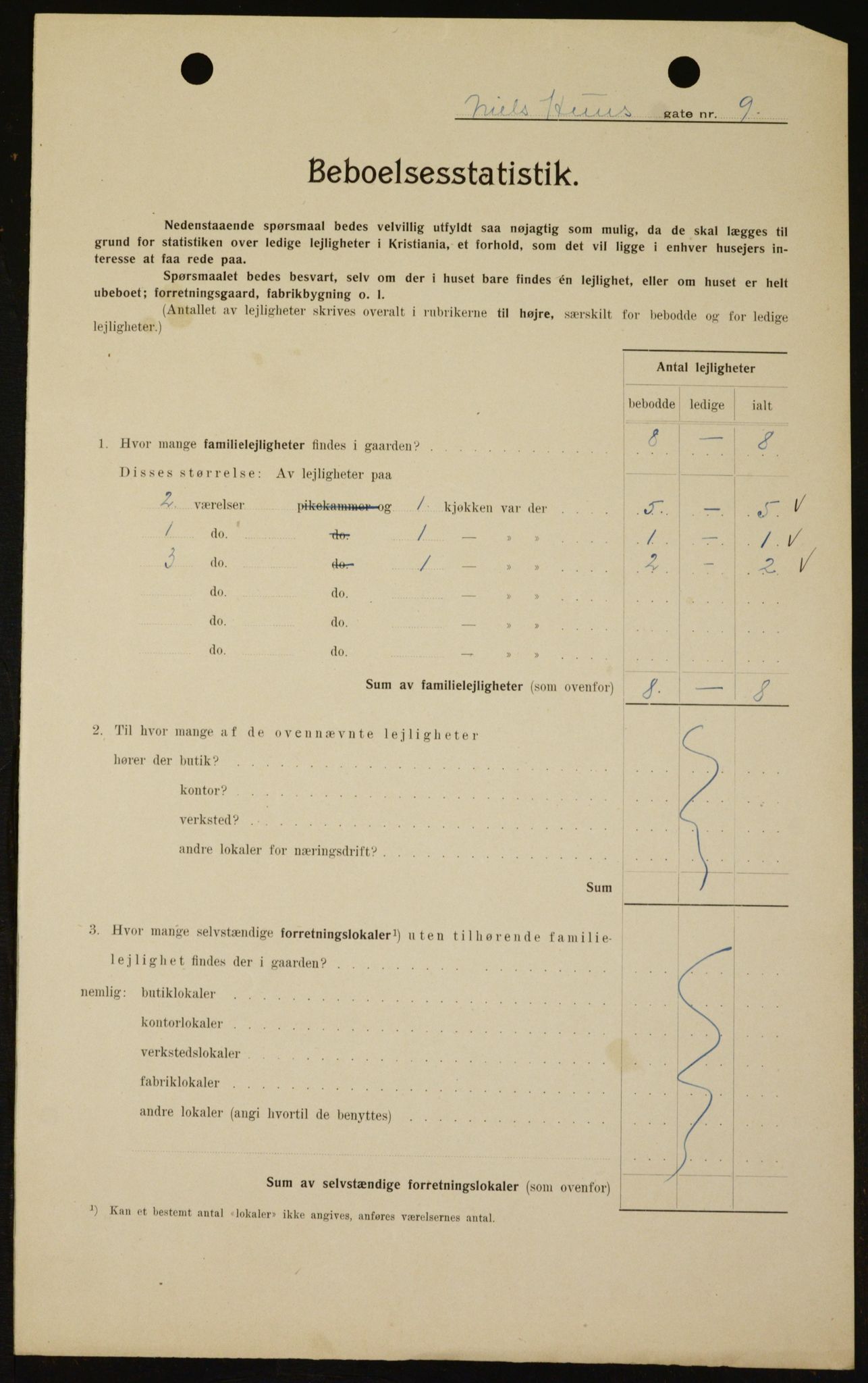 OBA, Municipal Census 1909 for Kristiania, 1909, p. 64233