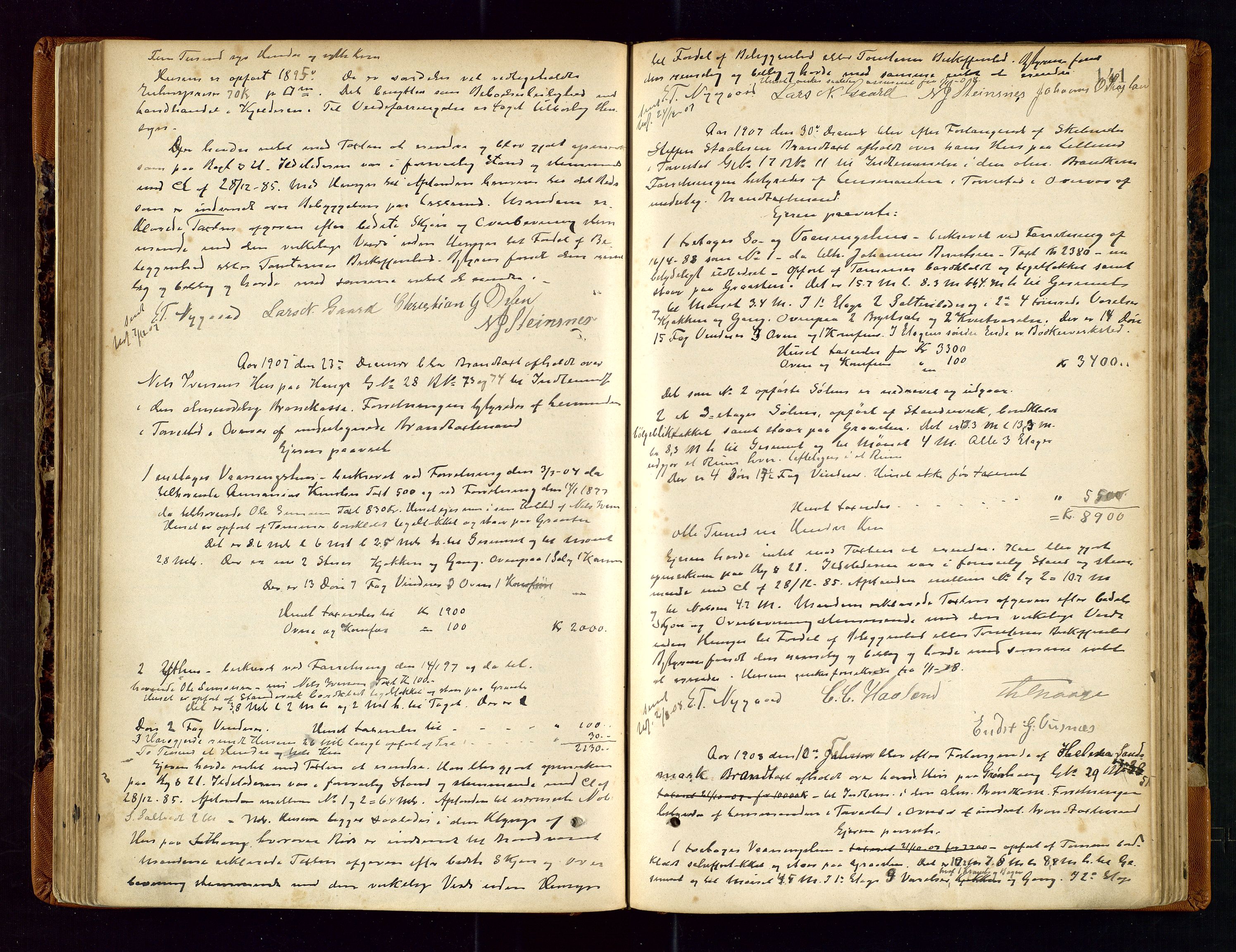 Torvestad lensmannskontor, SAST/A-100307/1/Goa/L0002: "Brandtaxationsprotokol for Torvestad Thinglag", 1883-1917, p. 140b-141a