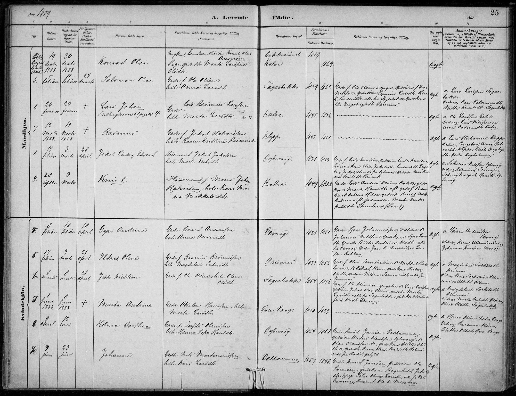 Sund sokneprestembete, AV/SAB-A-99930: Parish register (official) no. D 1, 1882-1899, p. 25