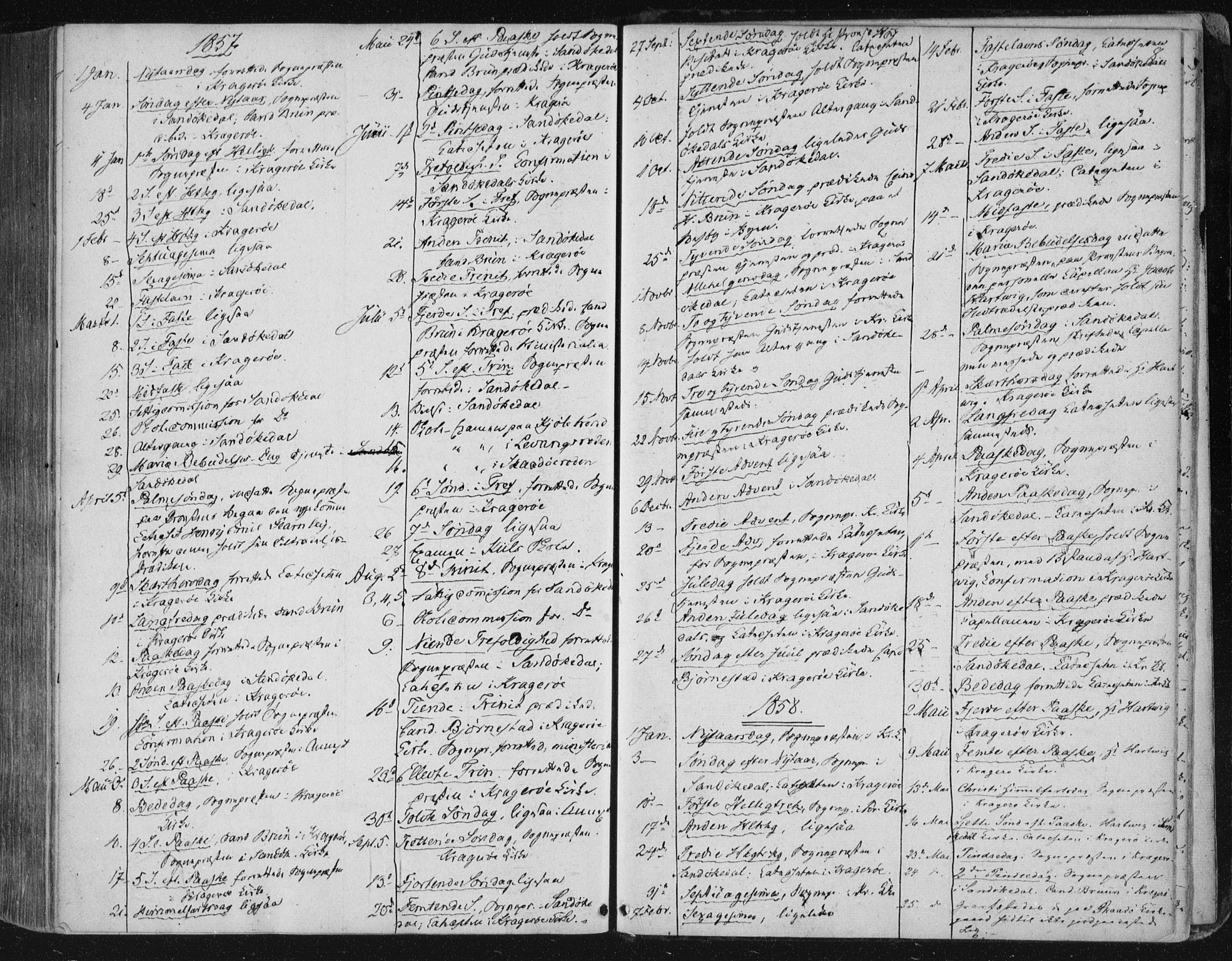 Kragerø kirkebøker, AV/SAKO-A-278/F/Fa/L0006: Parish register (official) no. 6, 1847-1861, p. 8
