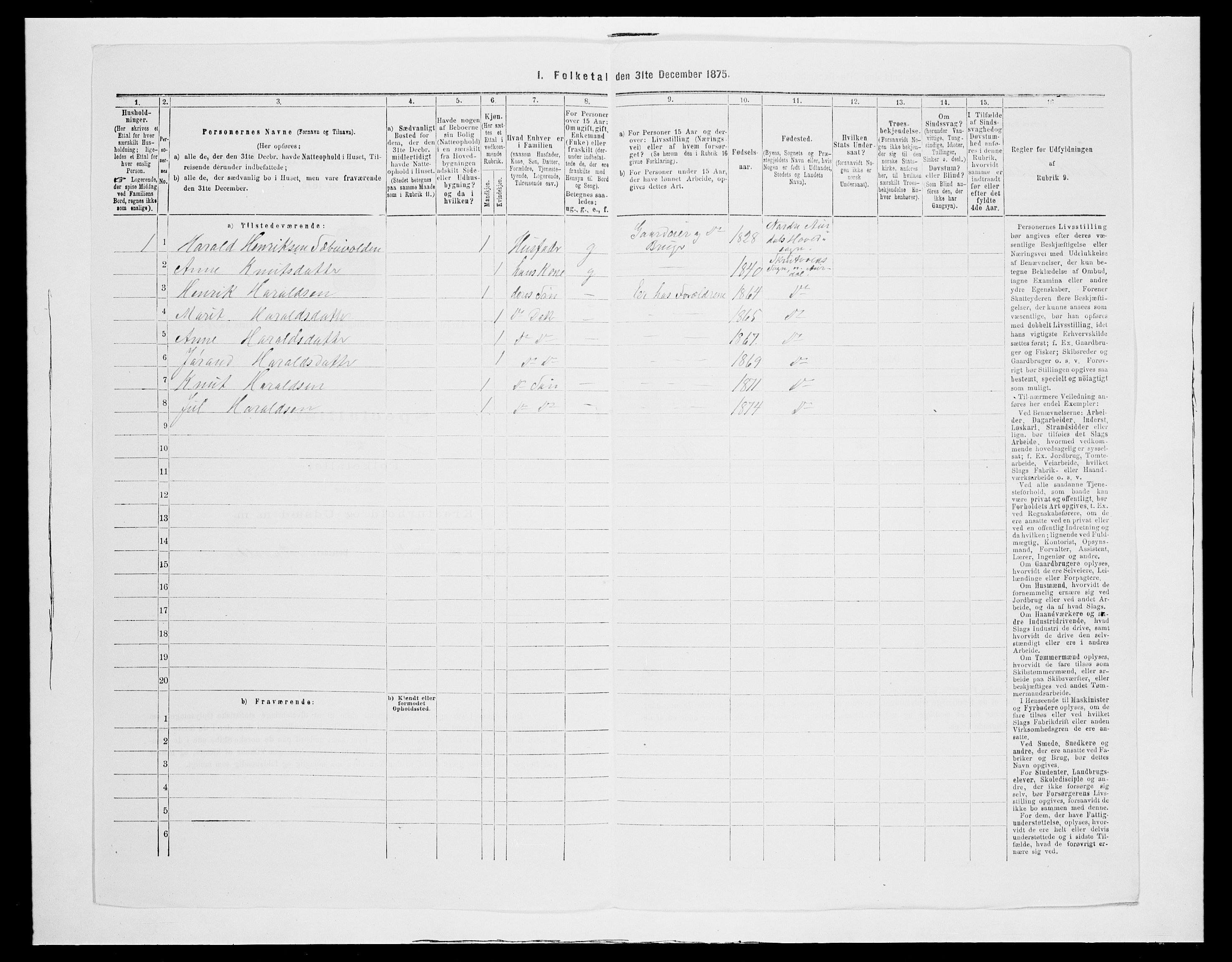 SAH, 1875 census for 0542P Nord-Aurdal, 1875, p. 324