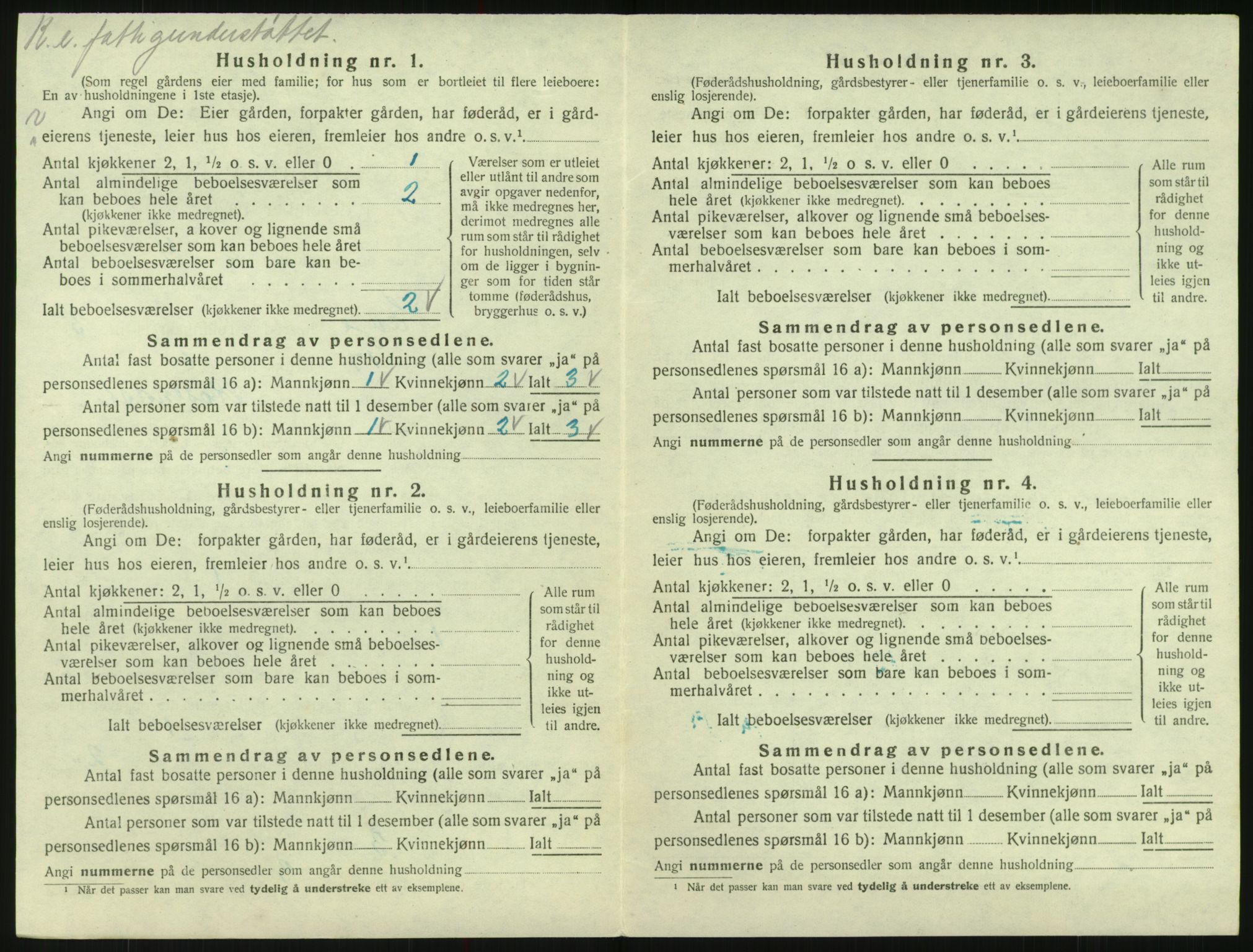 SAK, 1920 census for Evje, 1920, p. 113