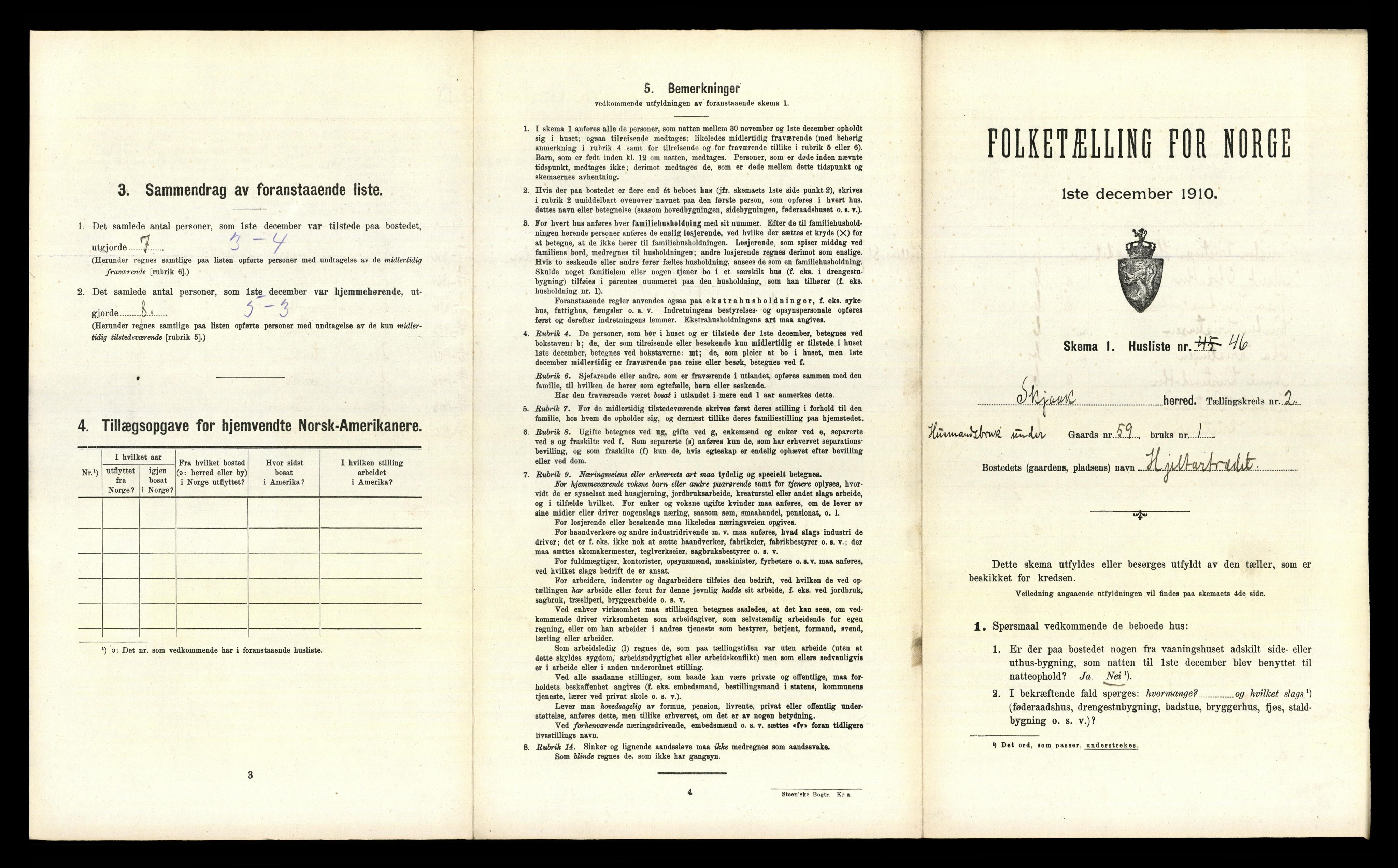 RA, 1910 census for Skjåk, 1910, p. 298