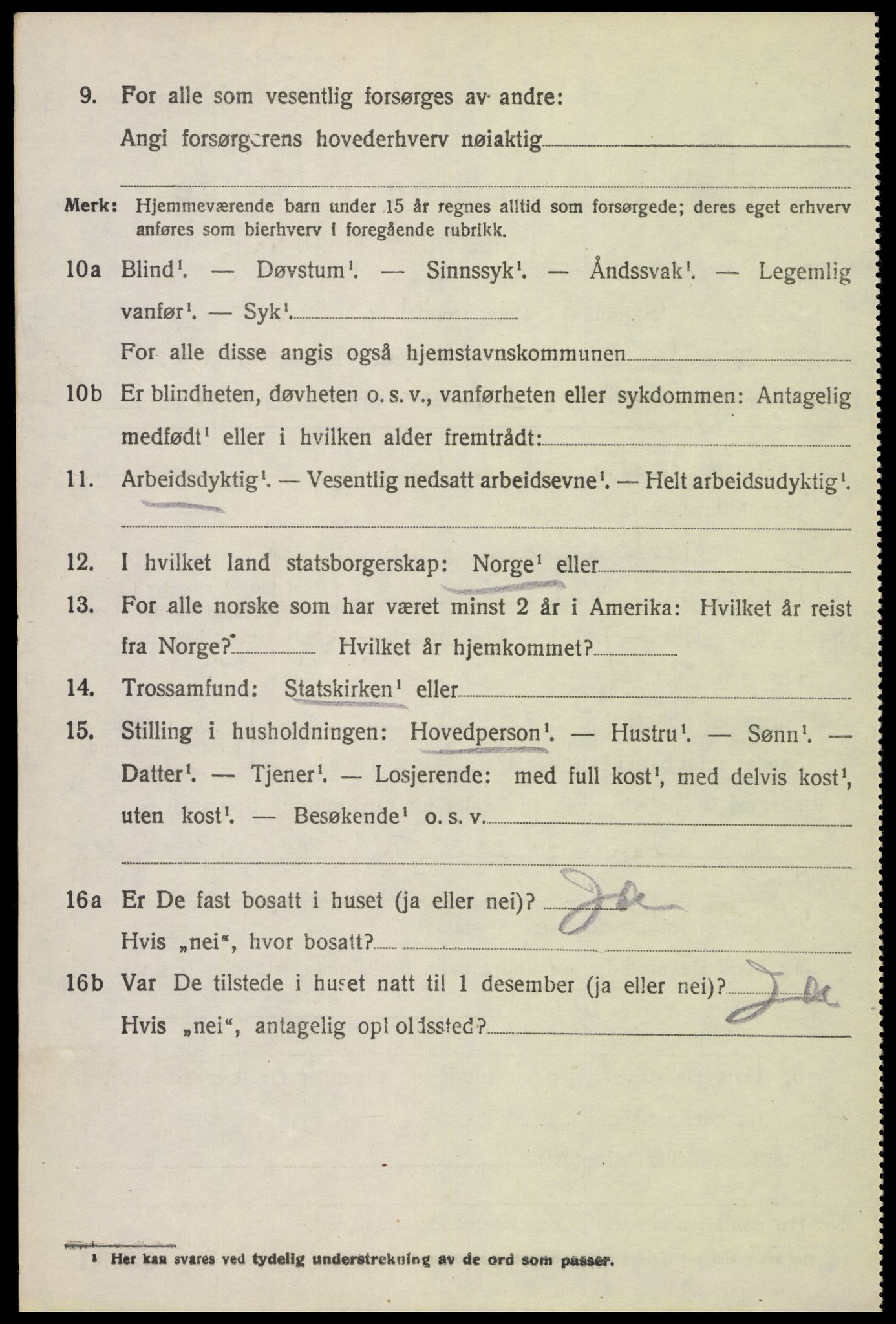 SAH, 1920 census for Stange, 1920, p. 18260