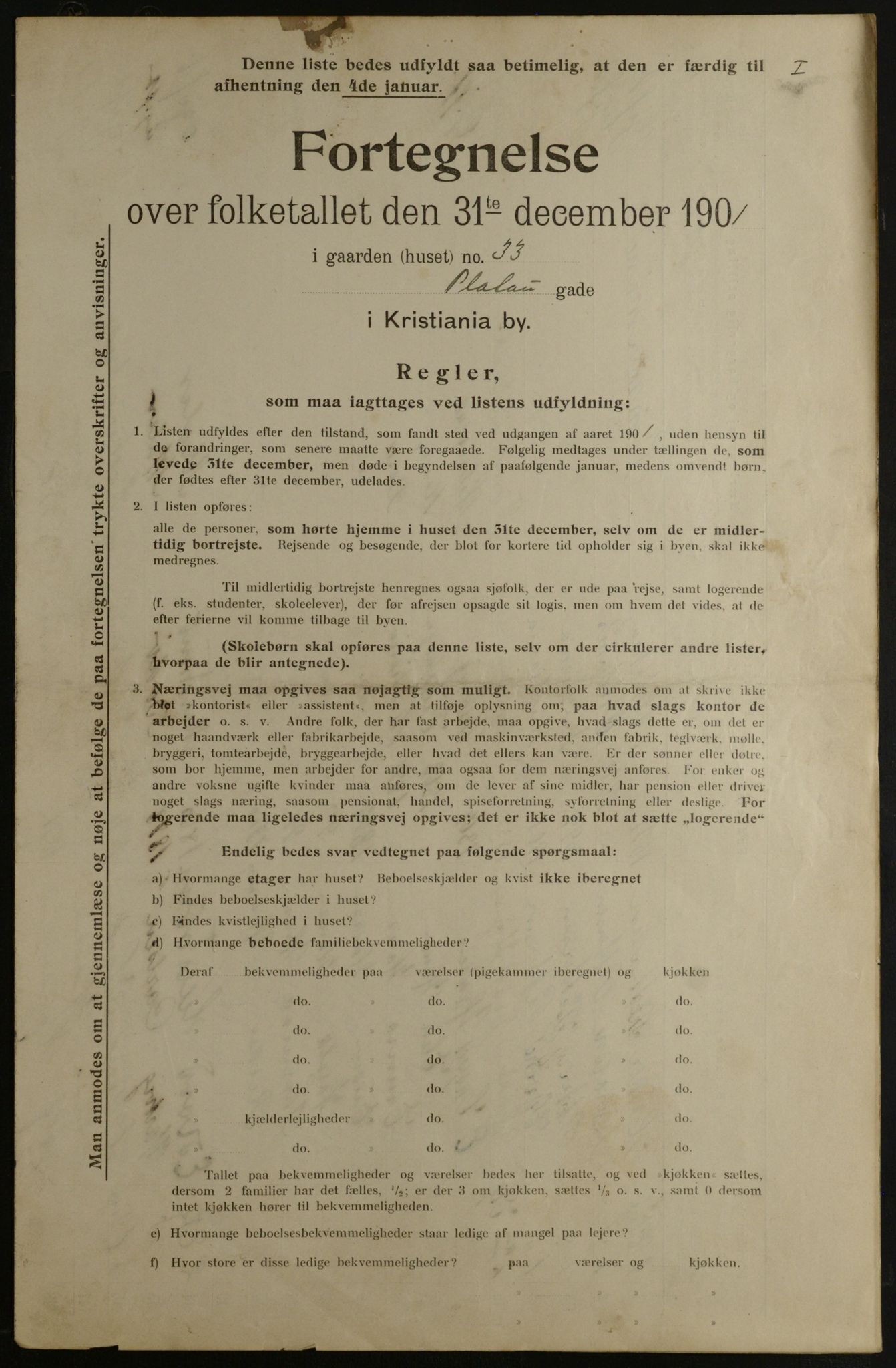 OBA, Municipal Census 1901 for Kristiania, 1901, p. 12413