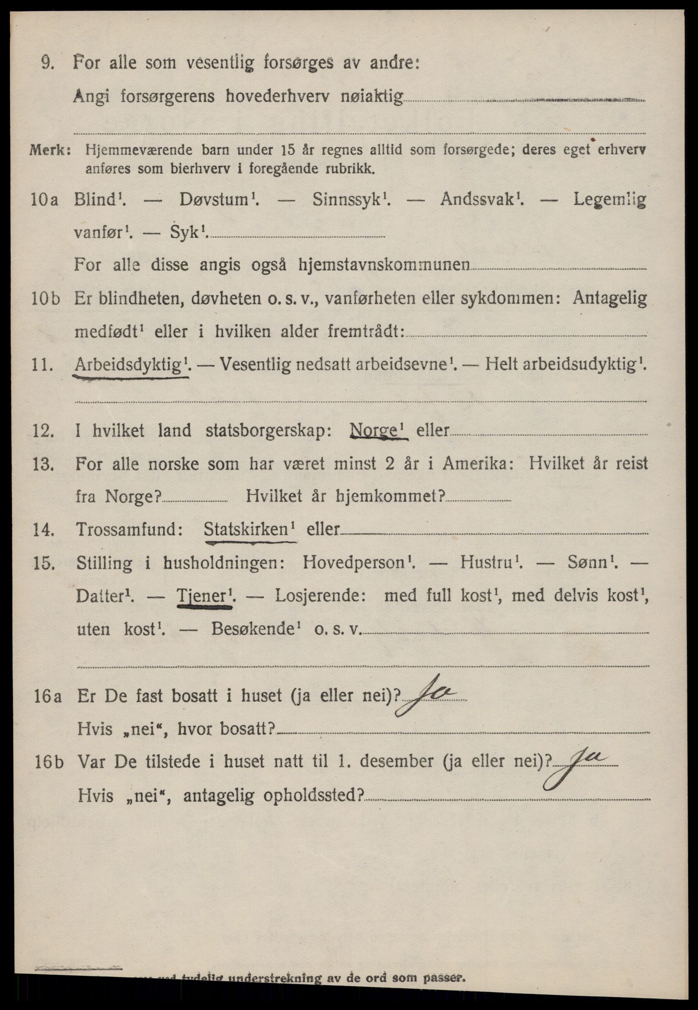 SAT, 1920 census for Nesset, 1920, p. 2813