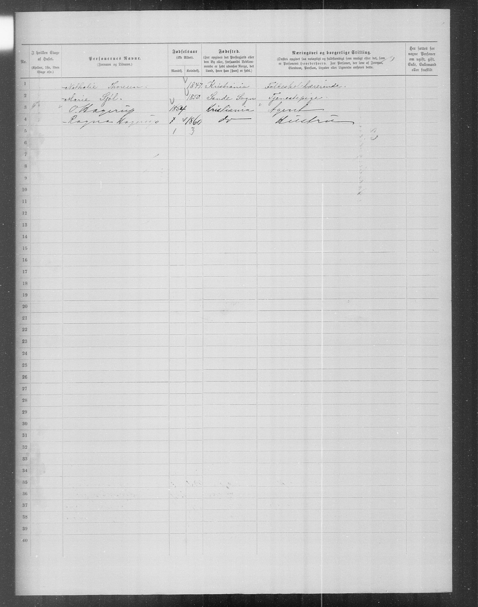 OBA, Municipal Census 1899 for Kristiania, 1899, p. 16749