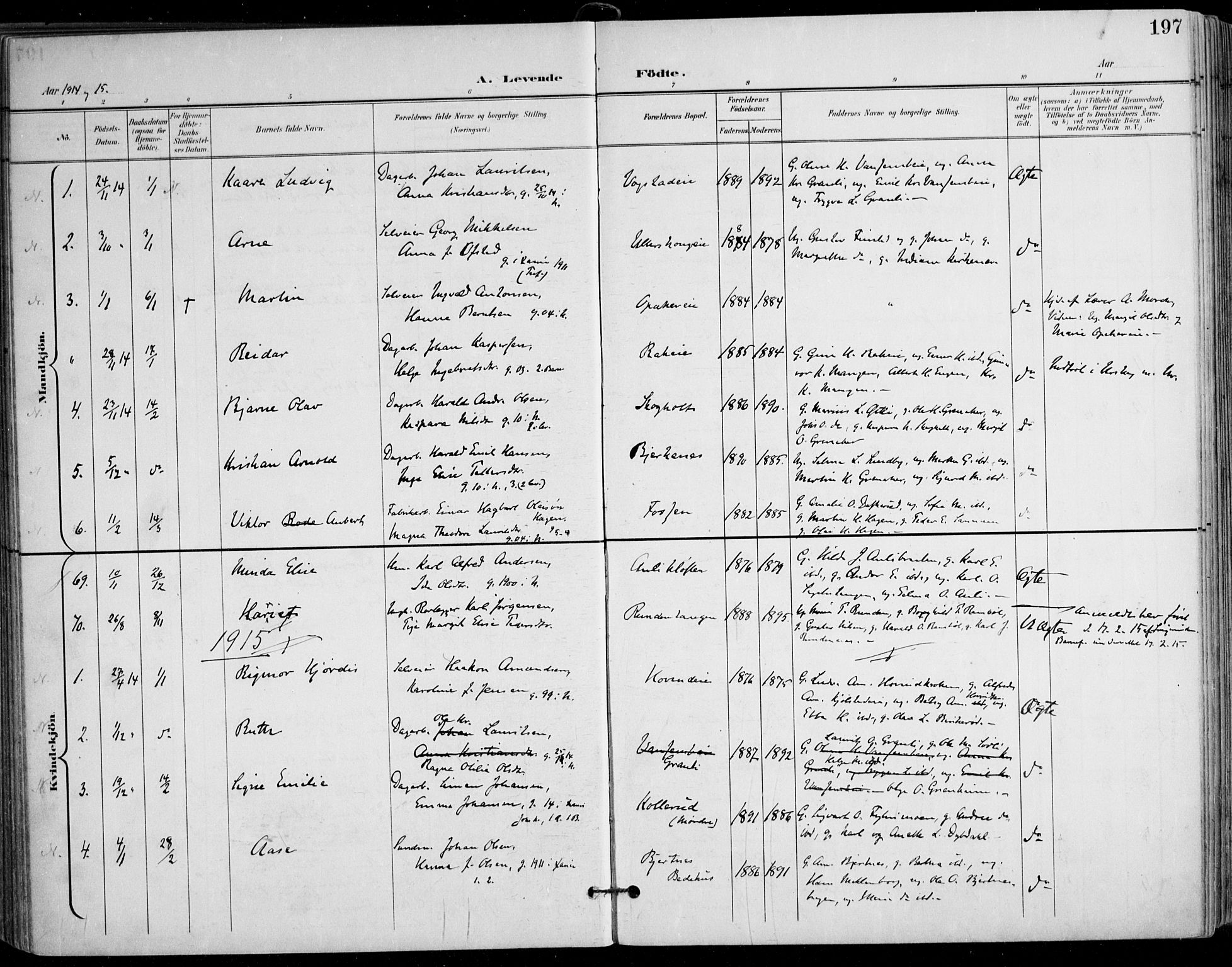 Nes prestekontor Kirkebøker, AV/SAO-A-10410/F/Fa/L0011: Parish register (official) no. I 11, 1899-1918, p. 197