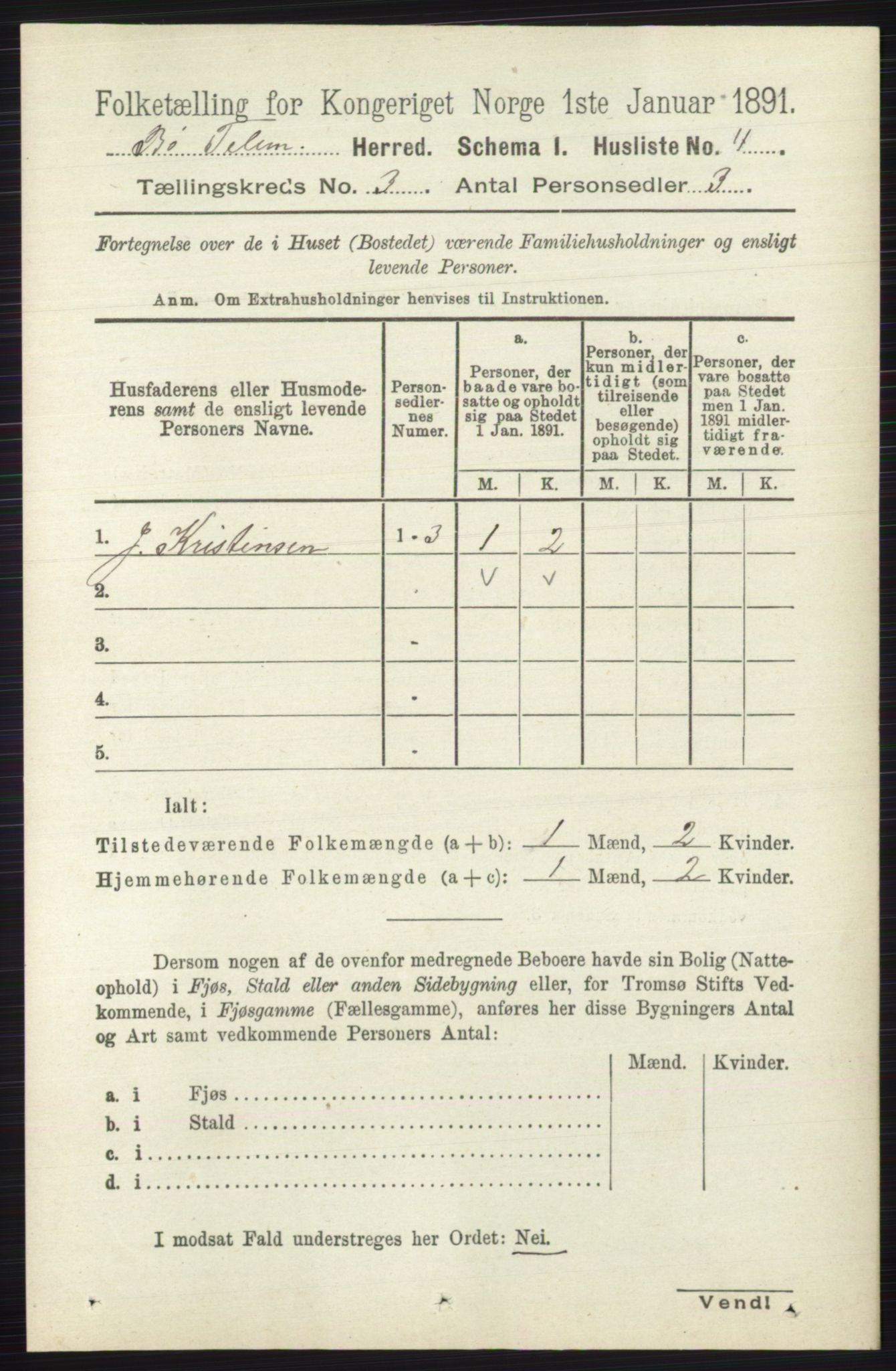 RA, 1891 census for 0821 Bø, 1891, p. 979