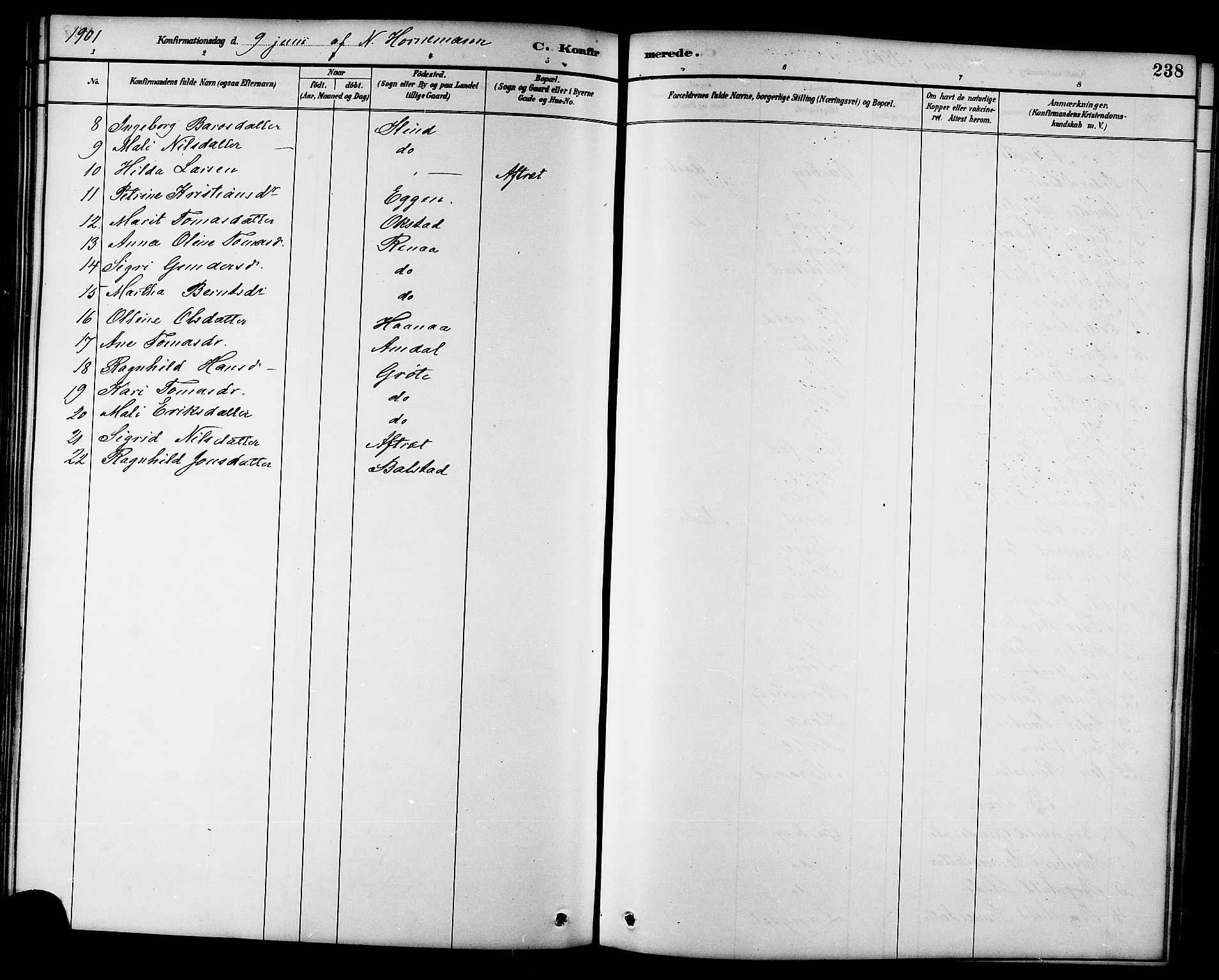 Ministerialprotokoller, klokkerbøker og fødselsregistre - Sør-Trøndelag, SAT/A-1456/695/L1157: Parish register (copy) no. 695C08, 1889-1913, p. 238
