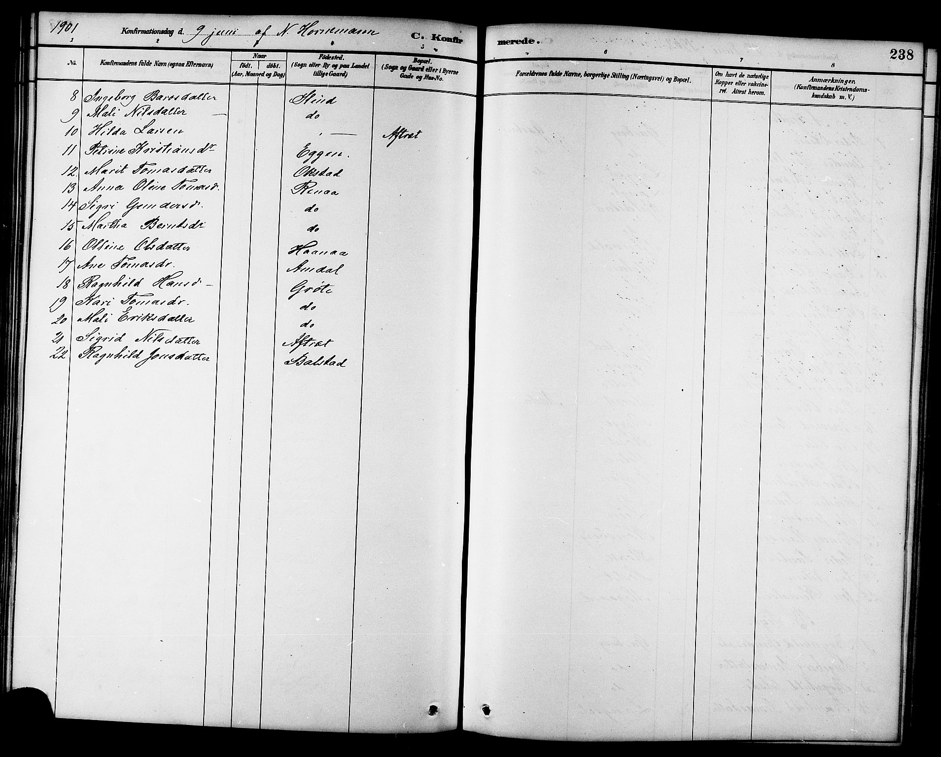 Ministerialprotokoller, klokkerbøker og fødselsregistre - Sør-Trøndelag, AV/SAT-A-1456/695/L1157: Parish register (copy) no. 695C08, 1889-1913, p. 238