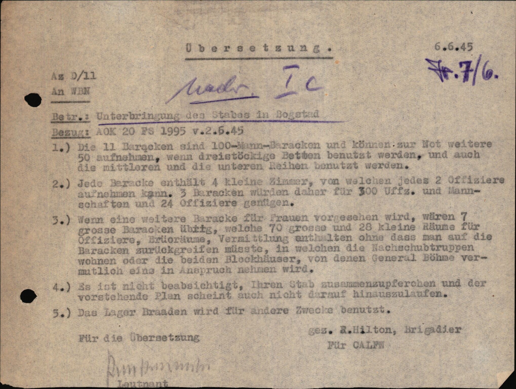 Forsvarets Overkommando. 2 kontor. Arkiv 11.4. Spredte tyske arkivsaker, AV/RA-RAFA-7031/D/Dar/Darc/L0017: FO.II, 1945, p. 1153