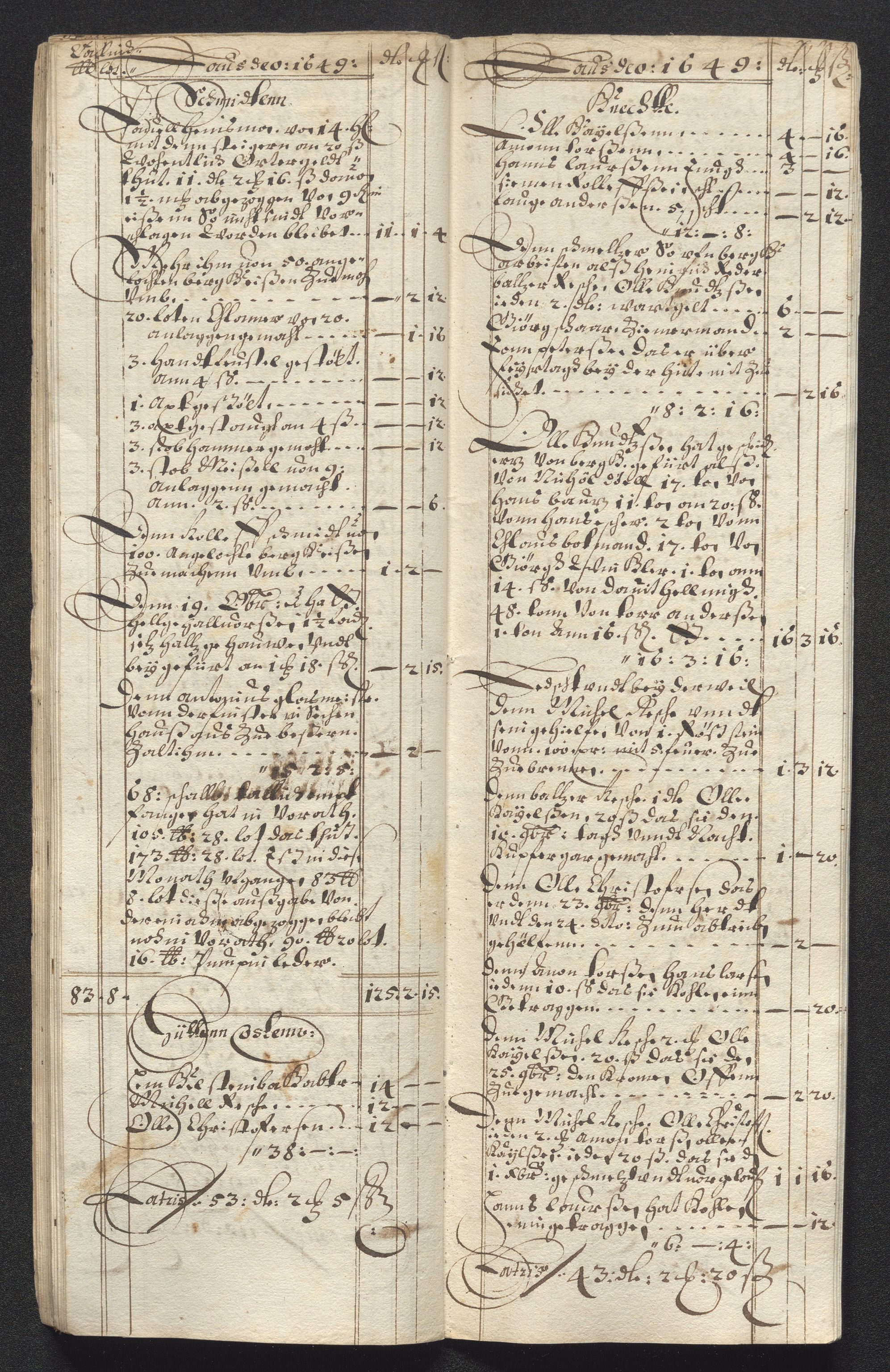 Kongsberg Sølvverk 1623-1816, SAKO/EA-3135/001/D/Dc/Dcd/L0023: Utgiftsregnskap for gruver m.m., 1649, p. 312