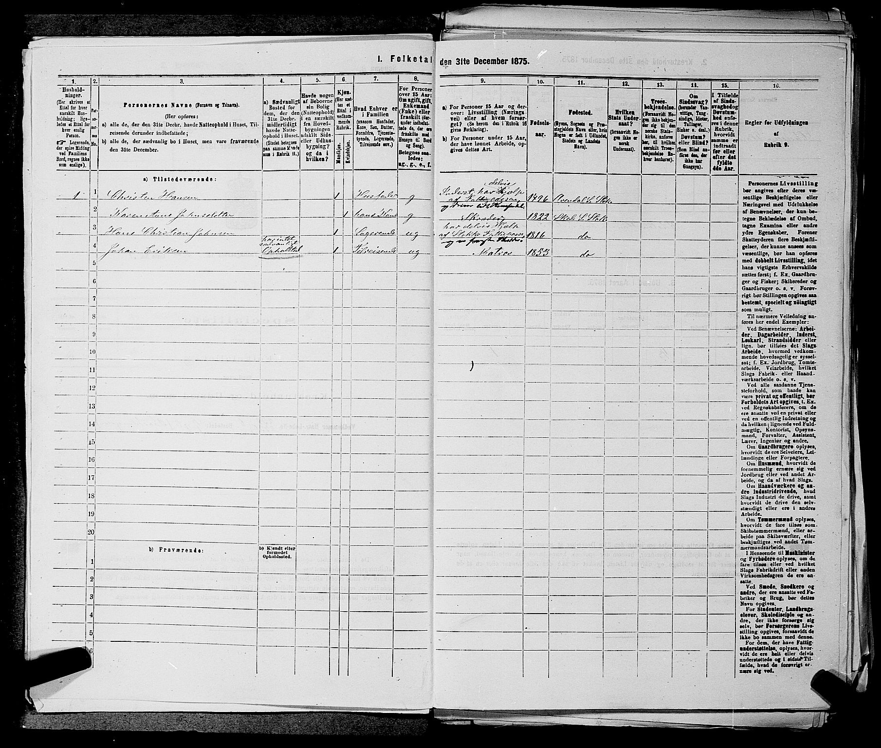 SAKO, 1875 census for 0720P Stokke, 1875, p. 1254