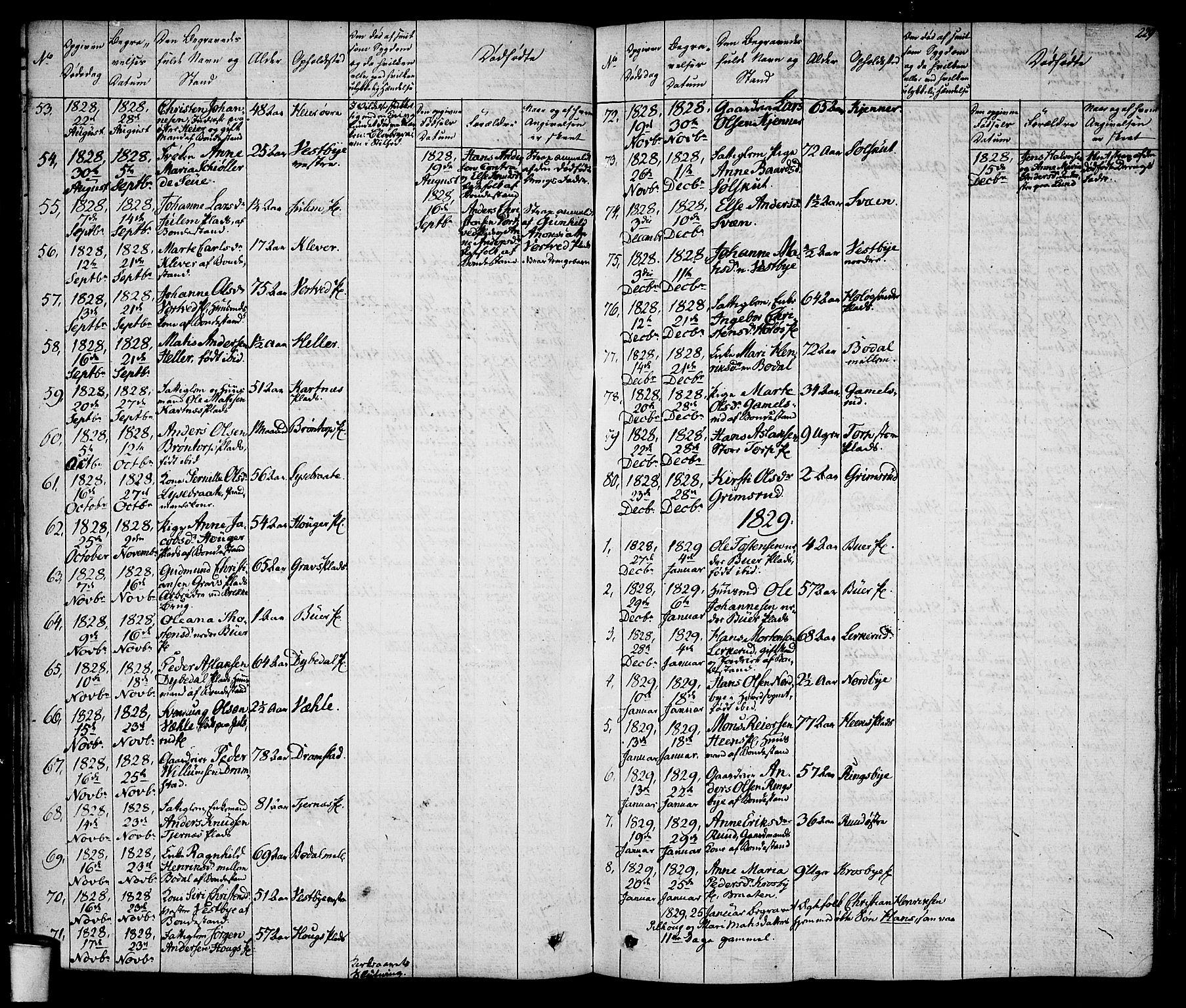 Rakkestad prestekontor Kirkebøker, SAO/A-2008/F/Fa/L0007: Parish register (official) no. I 7, 1825-1841, p. 229