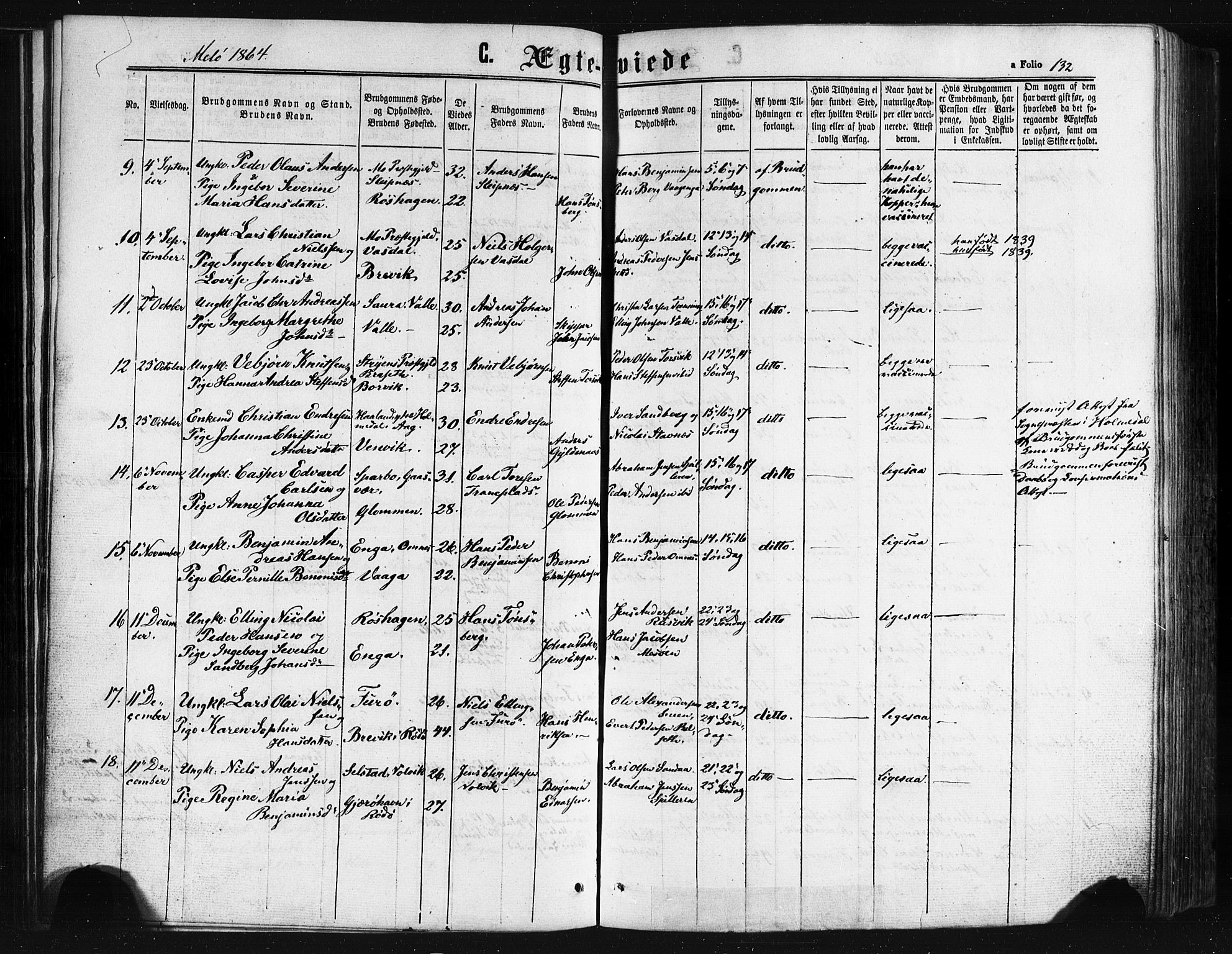 Ministerialprotokoller, klokkerbøker og fødselsregistre - Nordland, AV/SAT-A-1459/841/L0607: Parish register (official) no. 841A11 /2, 1863-1877, p. 132