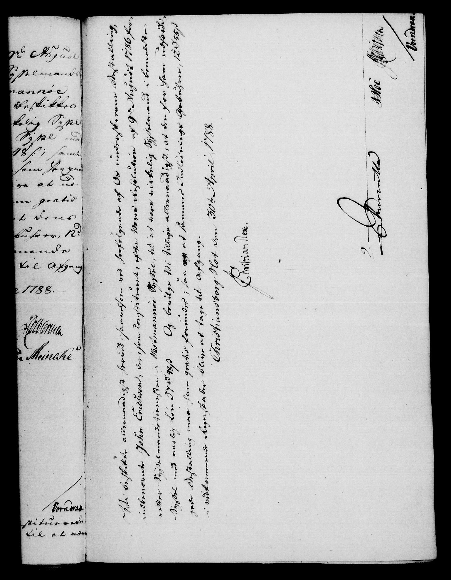 Rentekammeret, Kammerkanselliet, RA/EA-3111/G/Gf/Gfa/L0070: Norsk relasjons- og resolusjonsprotokoll (merket RK 52.70), 1788, p. 201