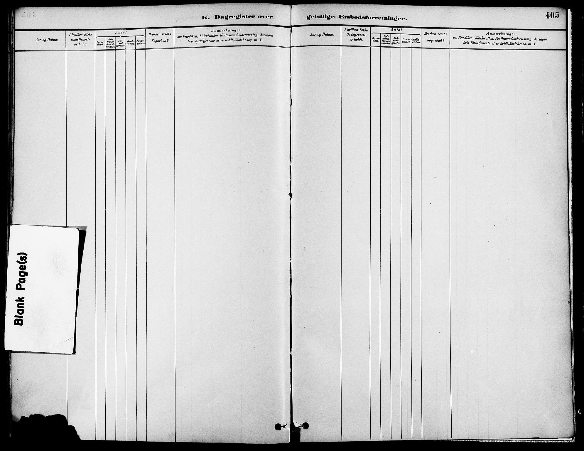 Gamle Aker prestekontor Kirkebøker, AV/SAO-A-10617a/F/L0007: Parish register (official) no. 7, 1882-1890, p. 405