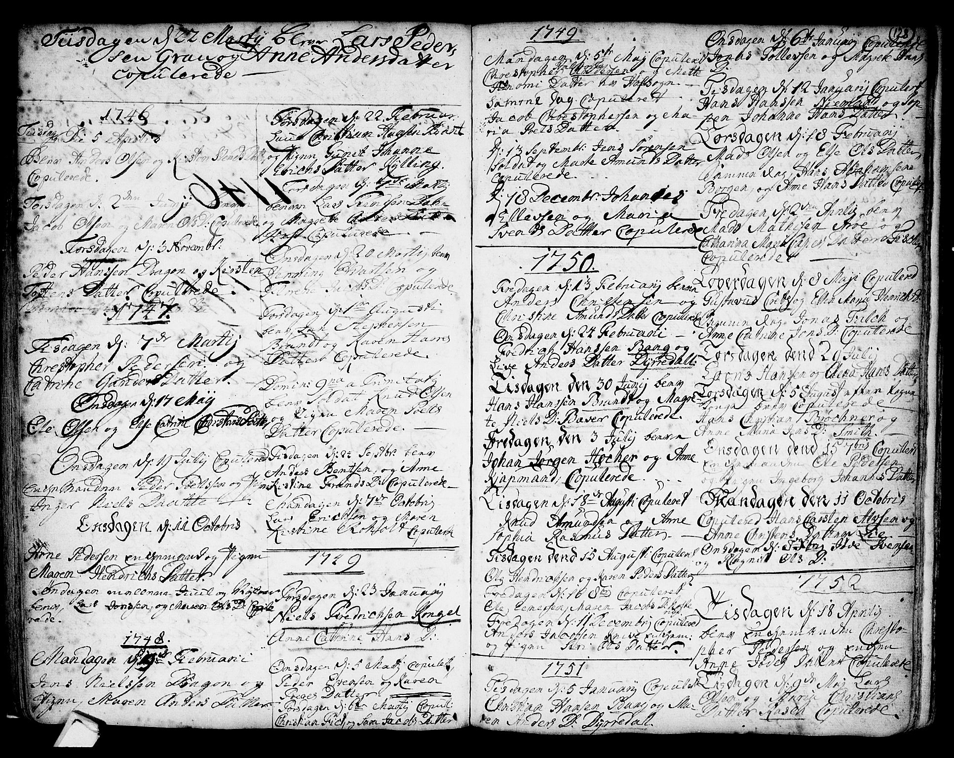 Strømsø kirkebøker, SAKO/A-246/F/Fb/L0002: Parish register (official) no. II 2, 1739-1814, p. 128