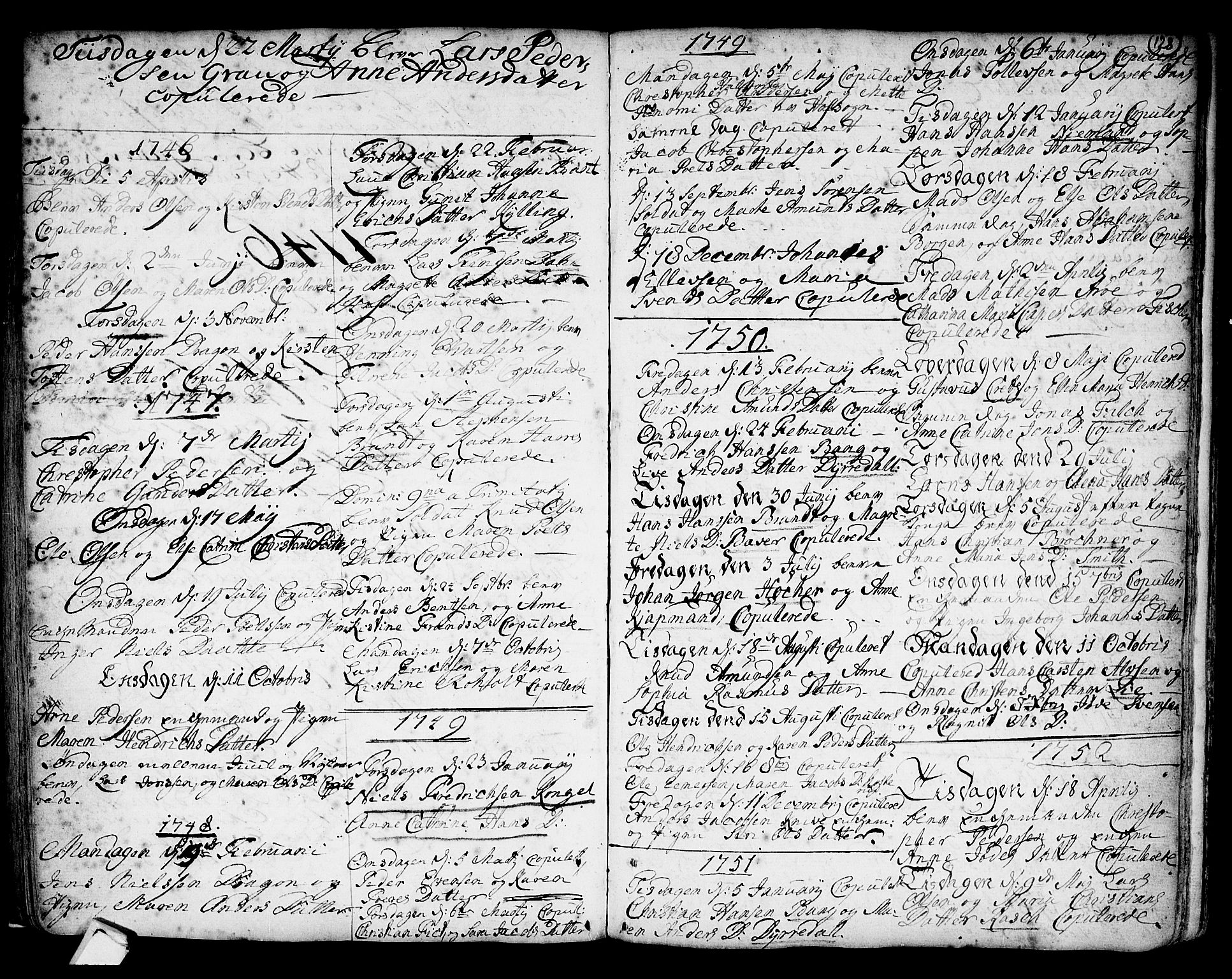 Strømsø kirkebøker, AV/SAKO-A-246/F/Fb/L0002: Parish register (official) no. II 2, 1739-1814, p. 128