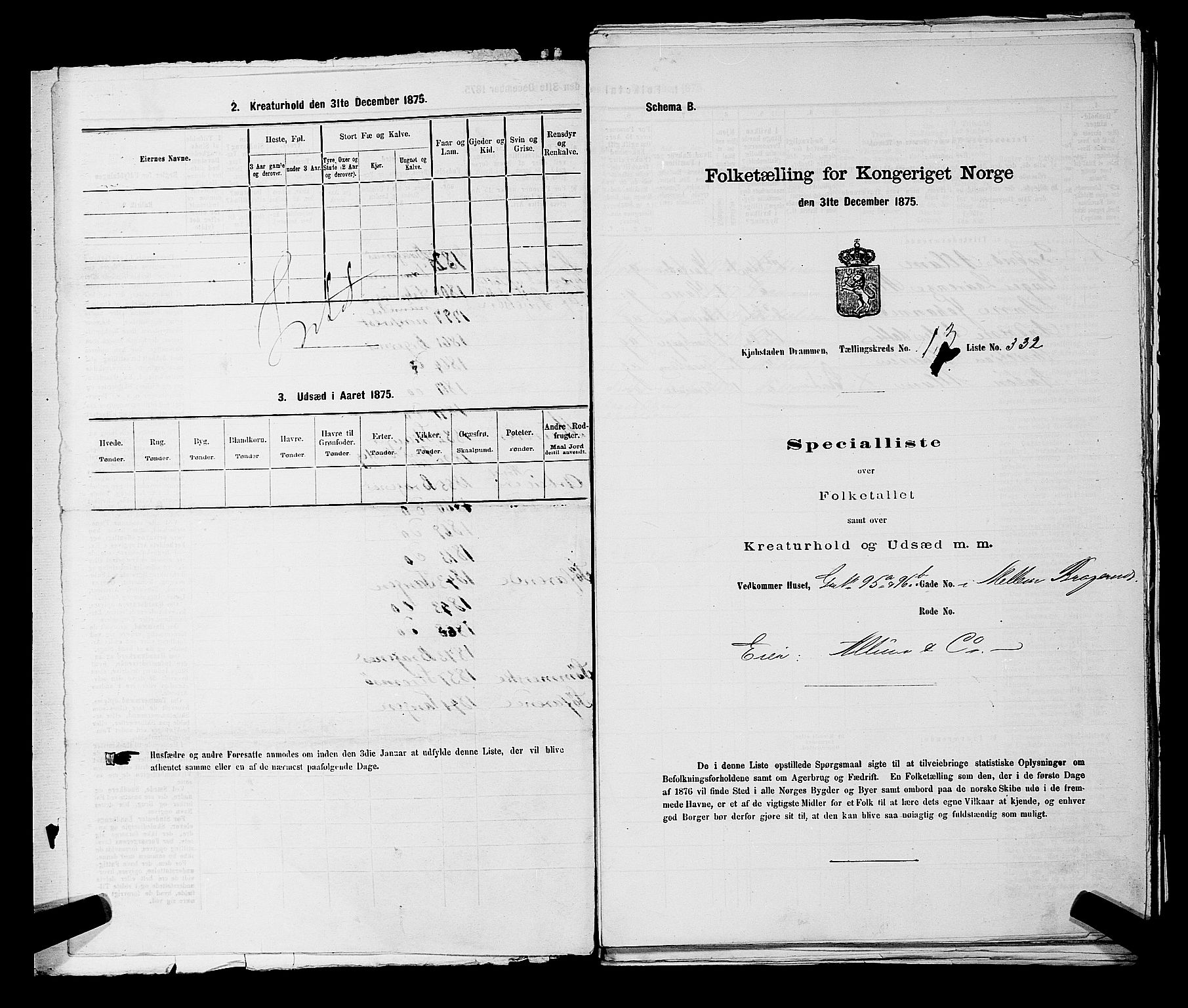 SAKO, 1875 census for 0602 Drammen, 1875, p. 1348