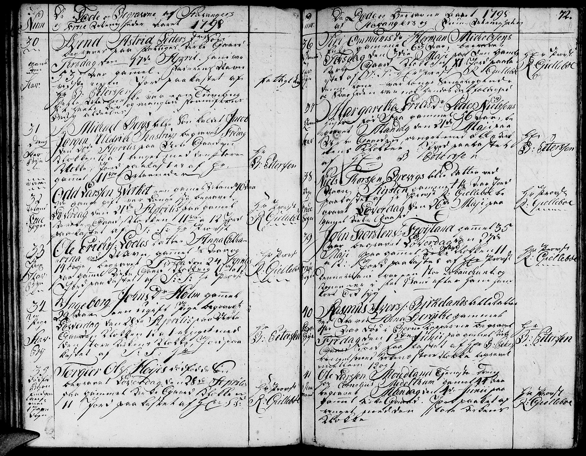 Domkirken sokneprestkontor, AV/SAST-A-101812/001/30/30BA/L0007: Parish register (official) no. A 7, 1789-1815, p. 72