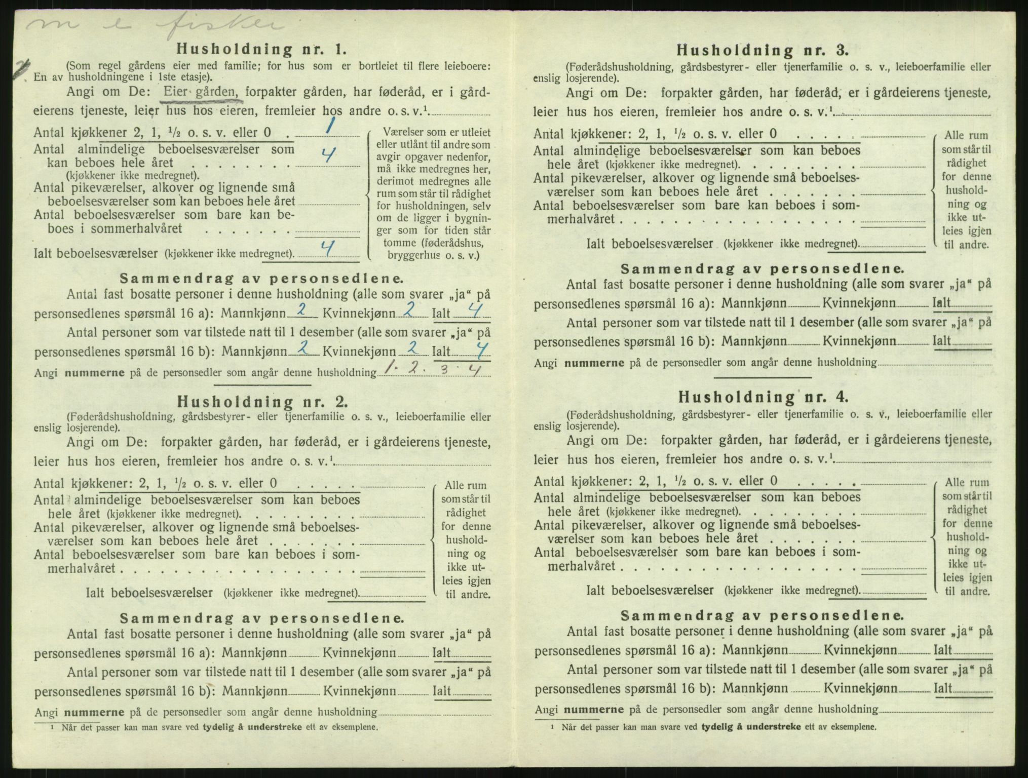 SAT, 1920 census for Bremsnes, 1920, p. 722