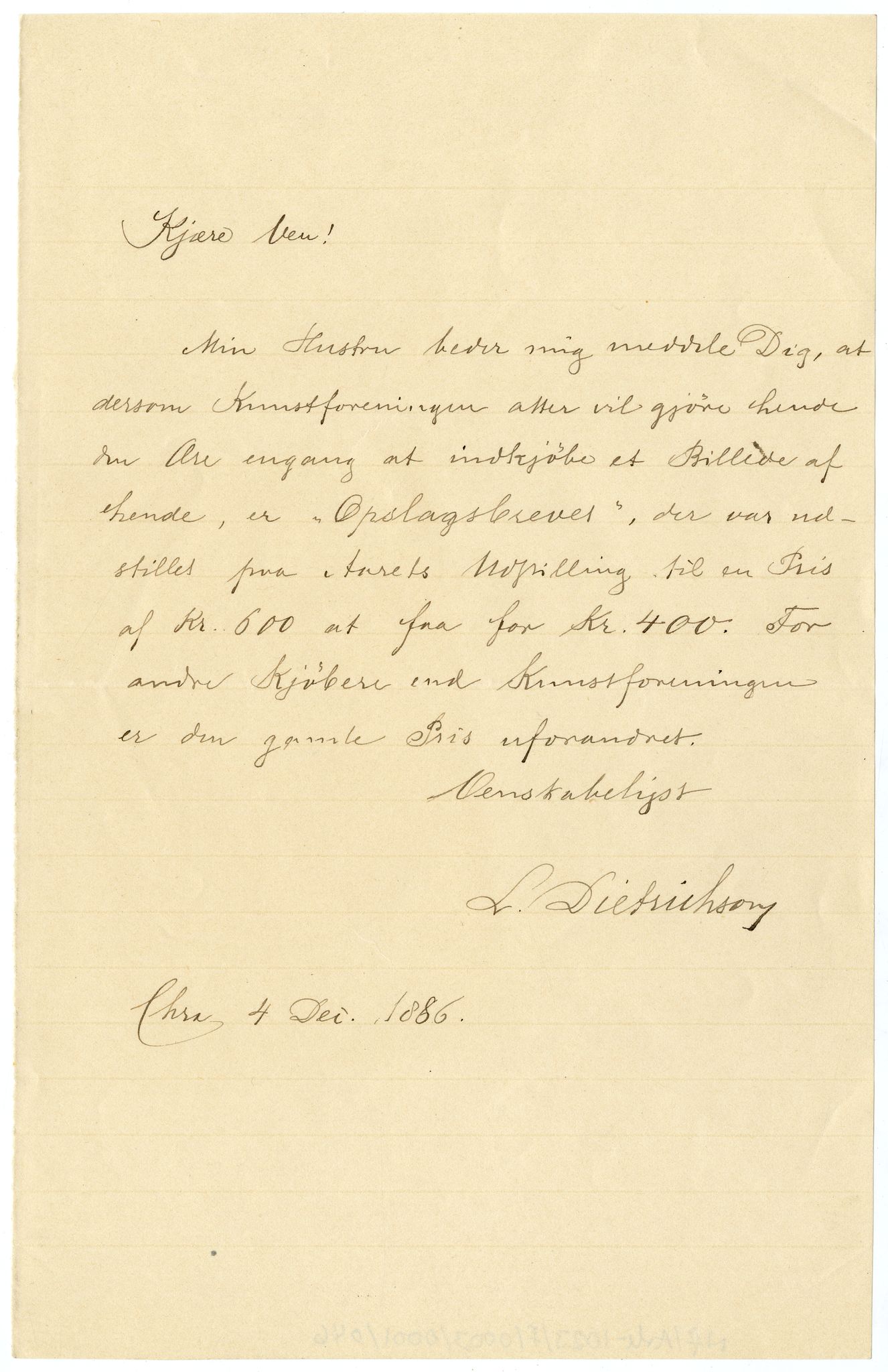 Diderik Maria Aalls brevsamling, NF/Ark-1023/F/L0003: D.M. Aalls brevsamling. D - G, 1797-1889, p. 85