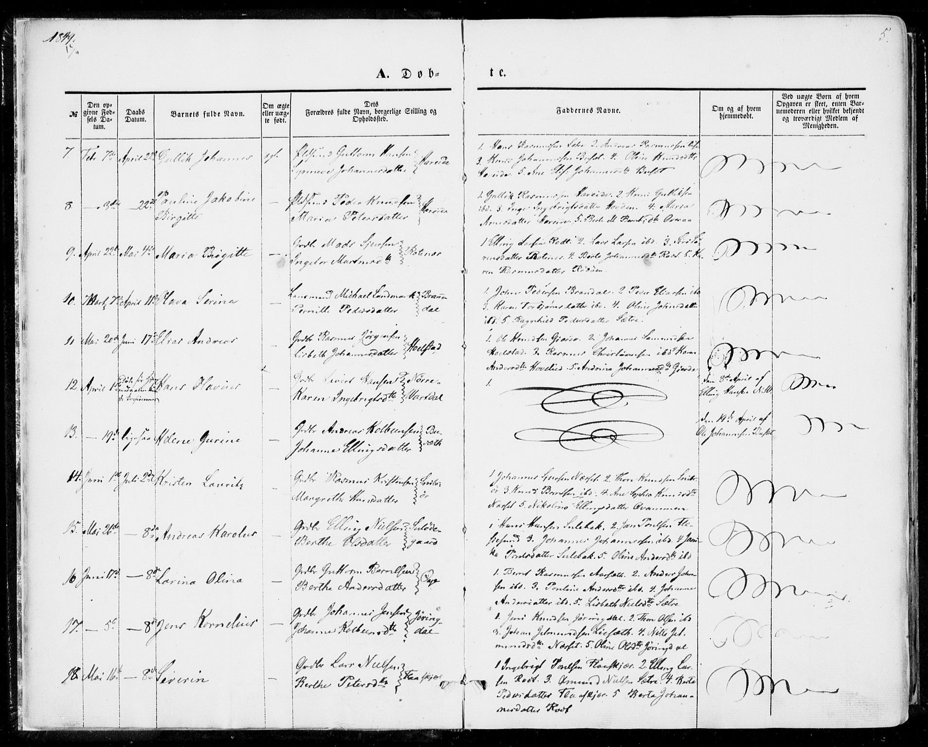 Ministerialprotokoller, klokkerbøker og fødselsregistre - Møre og Romsdal, SAT/A-1454/510/L0121: Parish register (official) no. 510A01, 1848-1877, p. 5