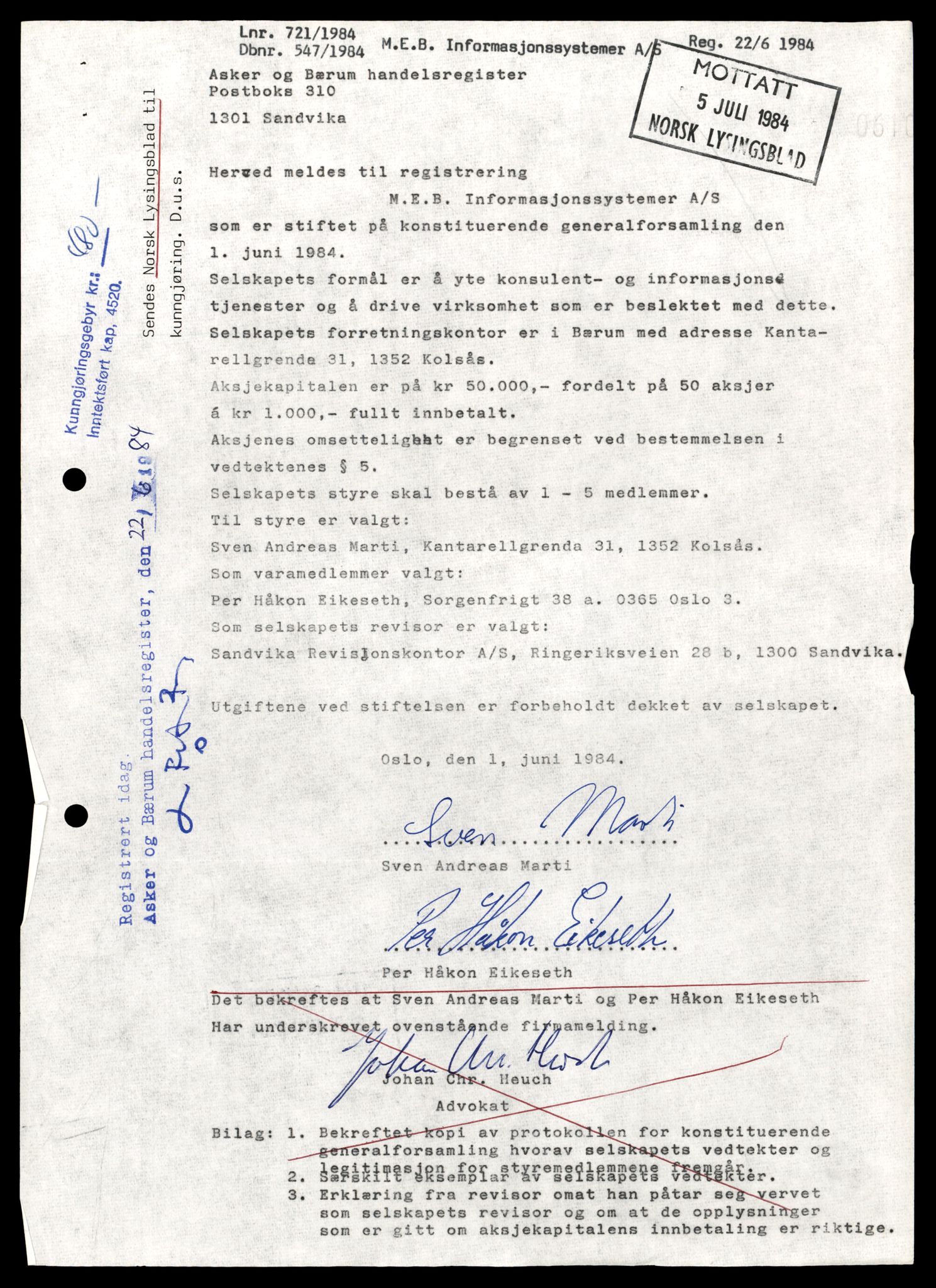 Asker og Bærum tingrett, AV/SAT-A-10379/K/Kb/Kba/L0029: Aksjeselskap i Bærum, Me - Norp, 1890-1989, p. 3