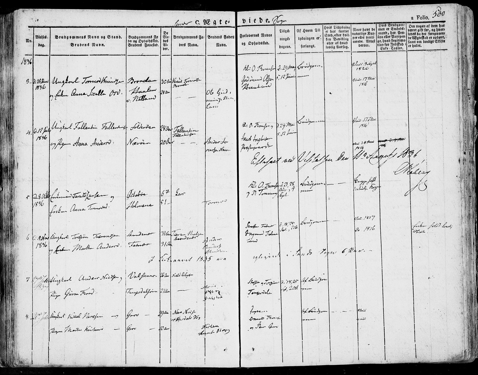 Jelsa sokneprestkontor, AV/SAST-A-101842/01/IV: Parish register (official) no. A 6.2, 1828-1853, p. 500