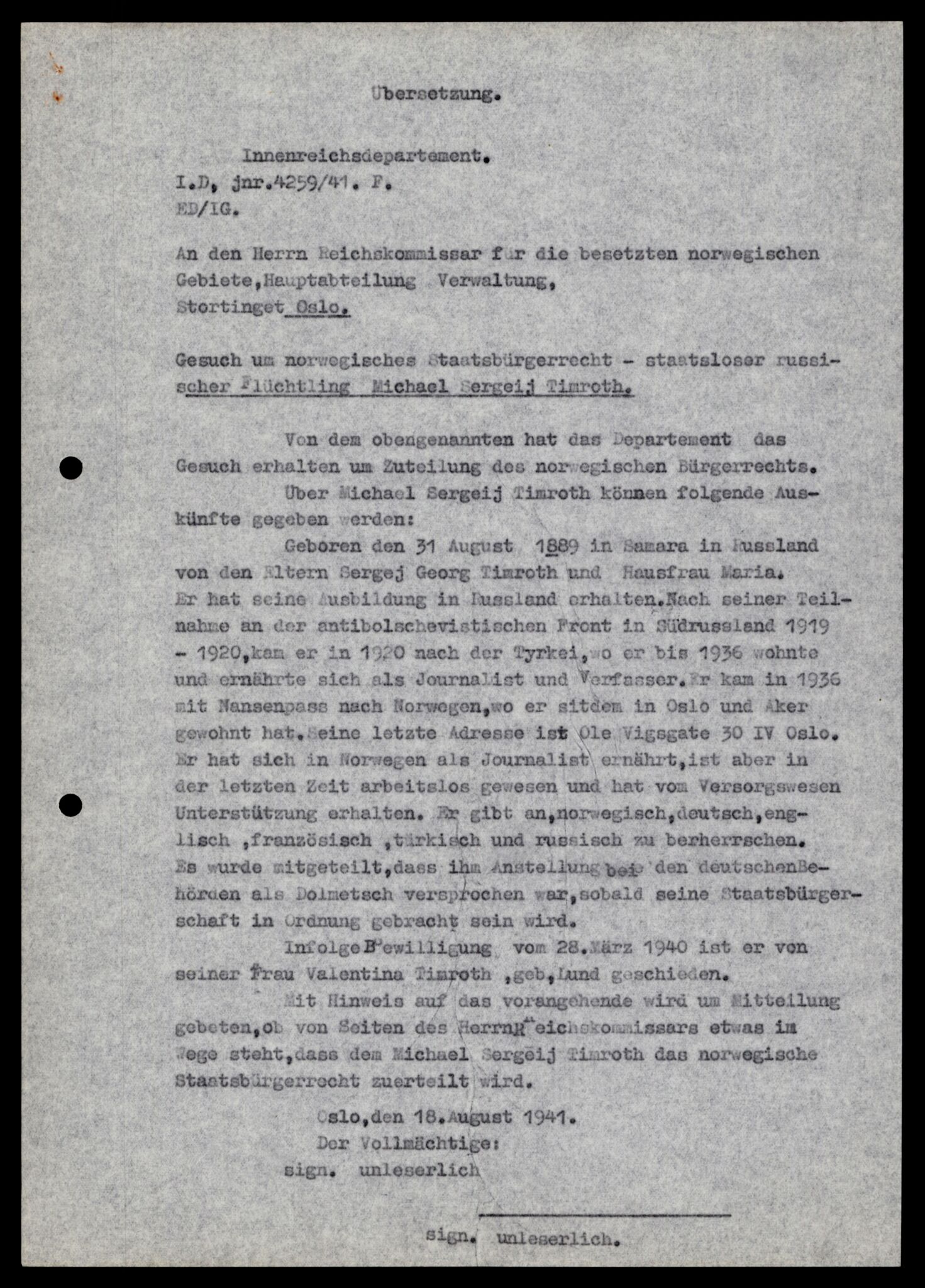 Forsvarets Overkommando. 2 kontor. Arkiv 11.4. Spredte tyske arkivsaker, AV/RA-RAFA-7031/D/Dar/Darb/L0013: Reichskommissariat - Hauptabteilung Vervaltung, 1917-1942, p. 1415