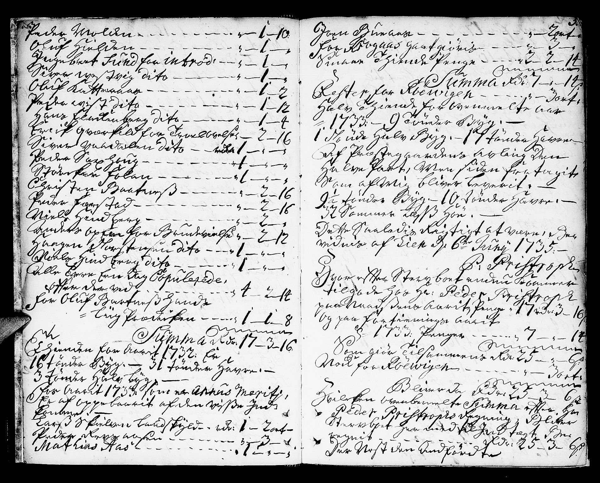 Innherad prosti, AV/SAT-A-6524/1/G/Gc/L0003: Skifteprotokoll B II, 1735-1781, p. 2b-3a
