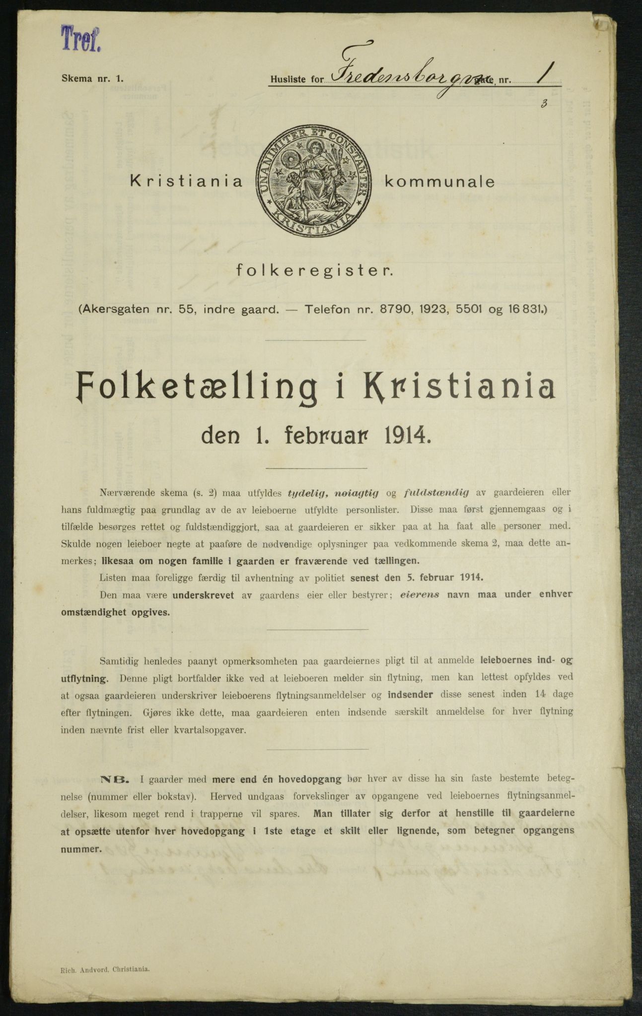 OBA, Municipal Census 1914 for Kristiania, 1914, p. 25636