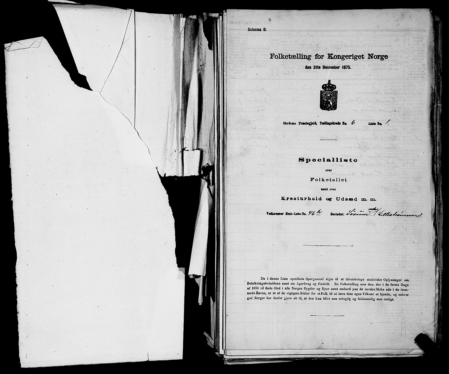 RA, 1875 census for 0231P Skedsmo, 1875, p. 665