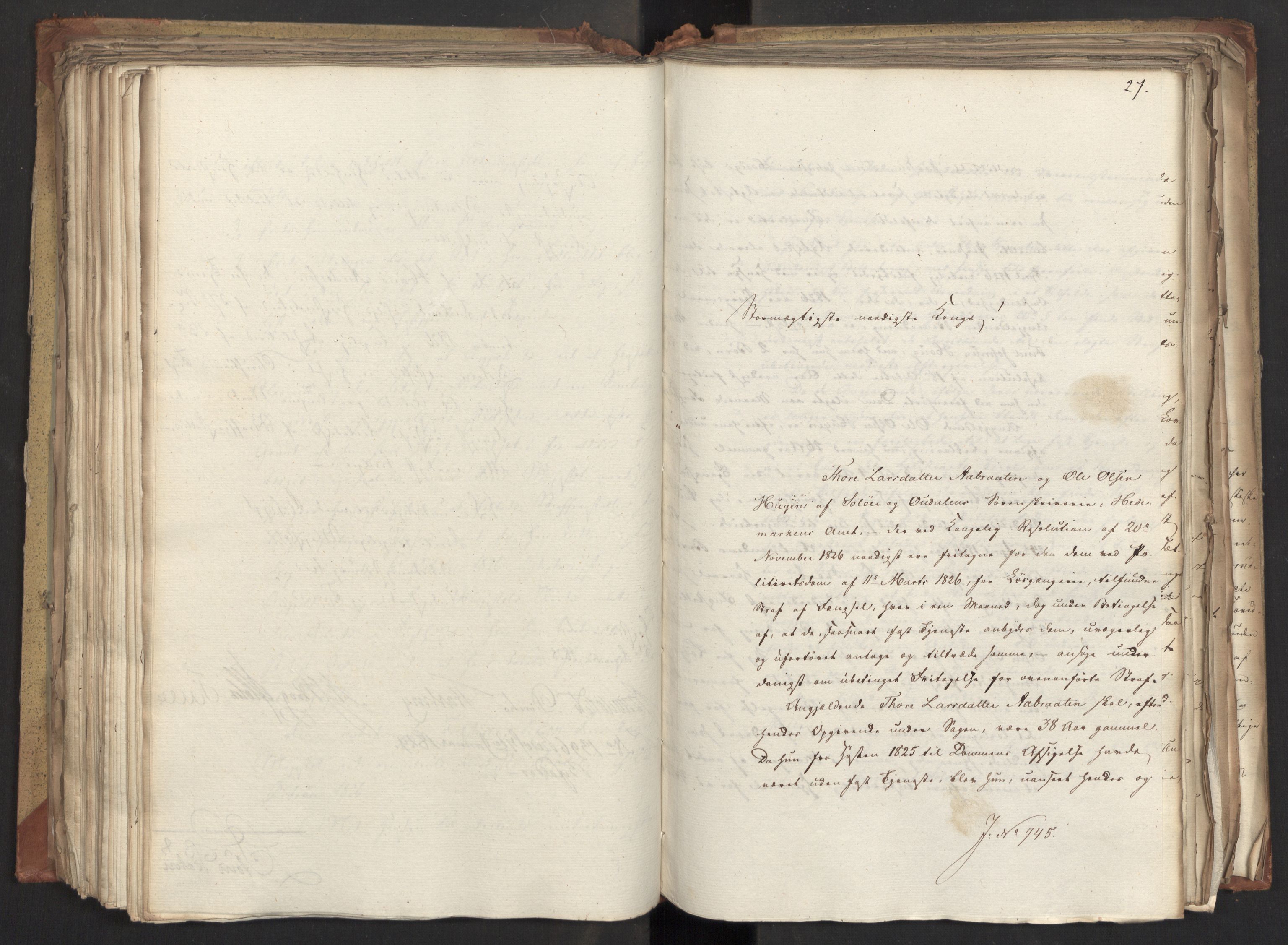 Statsrådsavdelingen i Stockholm, AV/RA-S-1003/D/Da/L0057: Regjeringsinnstillinger nr. 651-807, 1828, p. 266