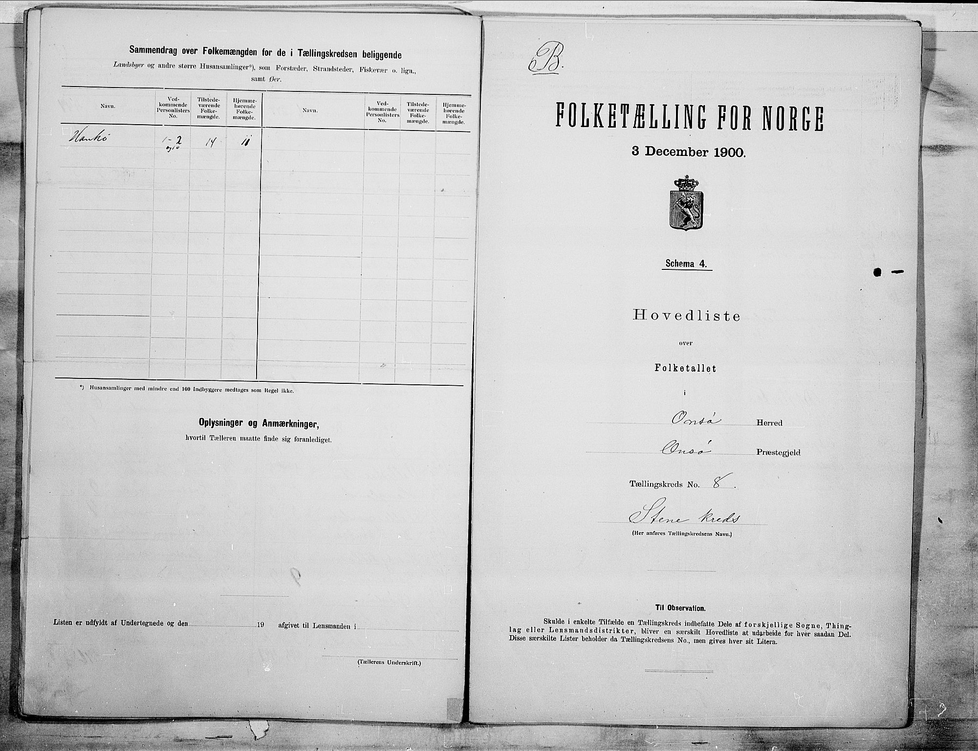 SAO, 1900 census for Onsøy, 1900, p. 28