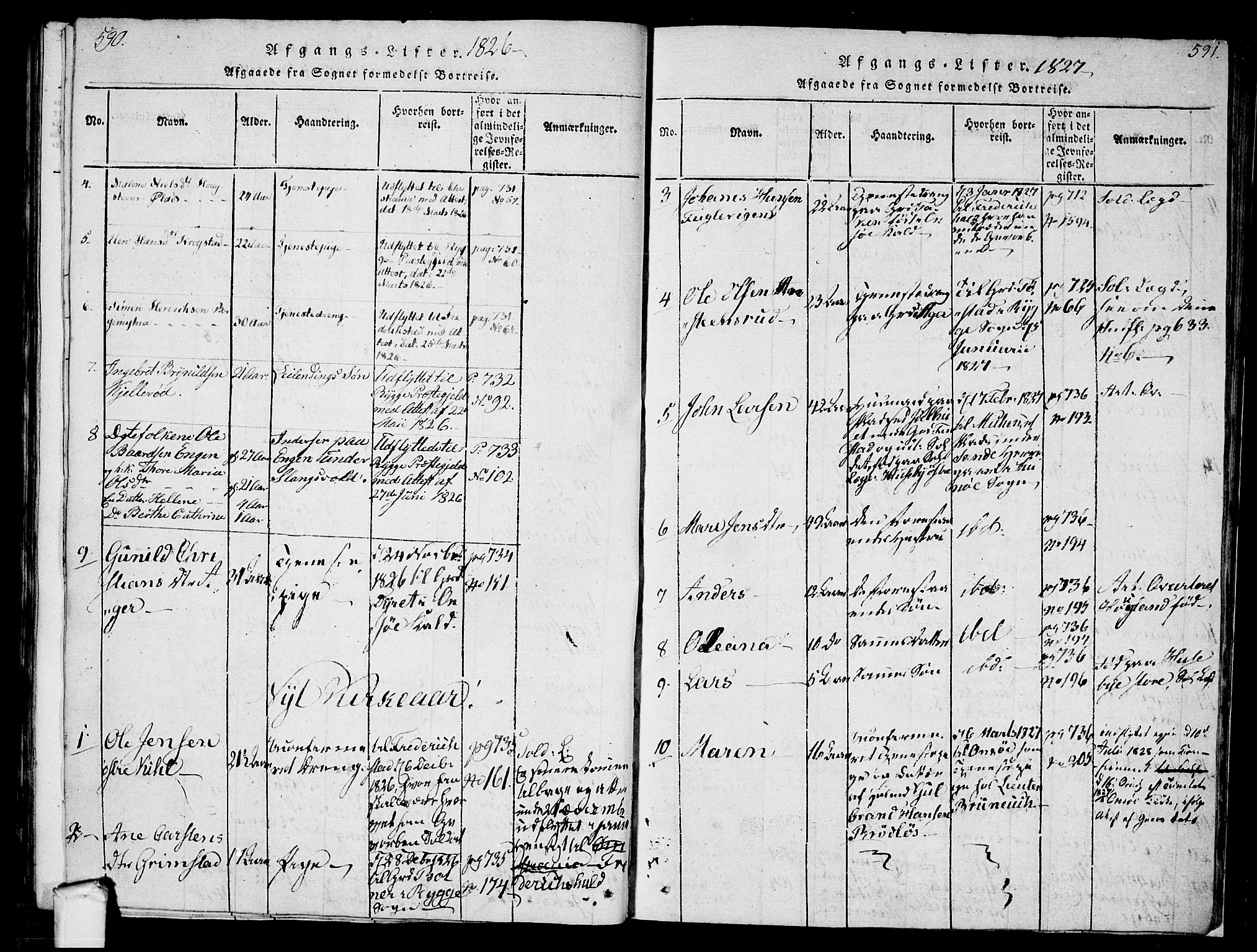 Råde prestekontor kirkebøker, SAO/A-2009/F/Fa/L0004: Parish register (official) no. 4, 1814-1830, p. 590-591