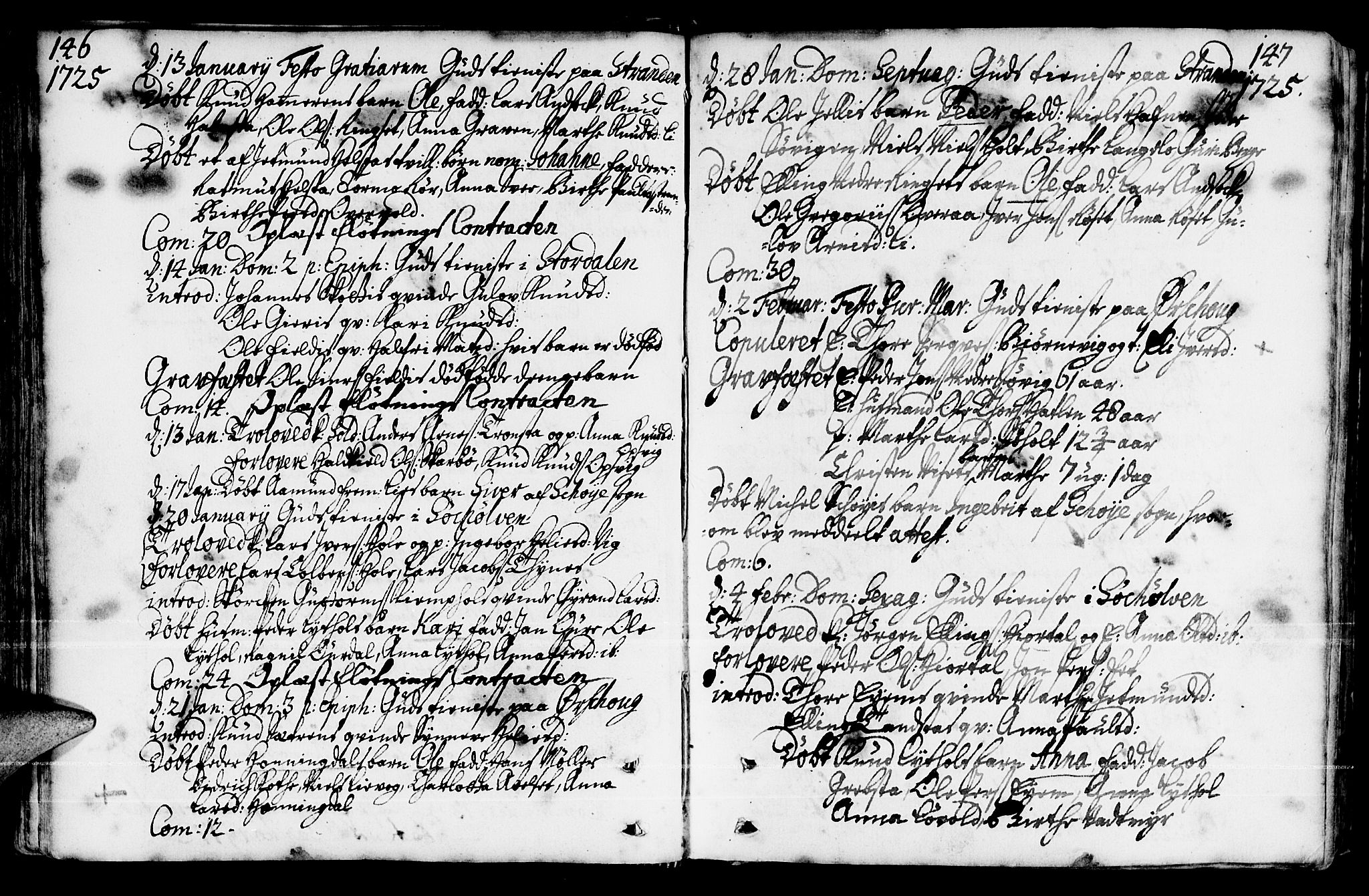 Ministerialprotokoller, klokkerbøker og fødselsregistre - Møre og Romsdal, AV/SAT-A-1454/522/L0306: Parish register (official) no. 522A01, 1720-1743, p. 146-147