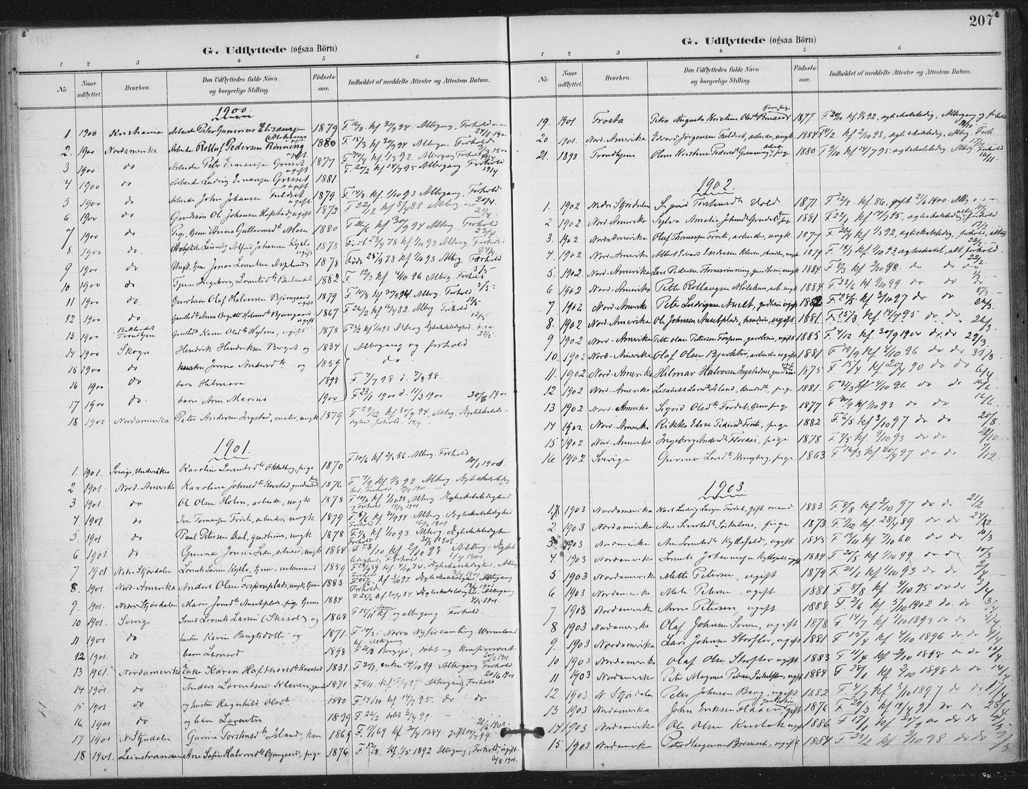 Ministerialprotokoller, klokkerbøker og fødselsregistre - Nord-Trøndelag, SAT/A-1458/703/L0031: Parish register (official) no. 703A04, 1893-1914, p. 207