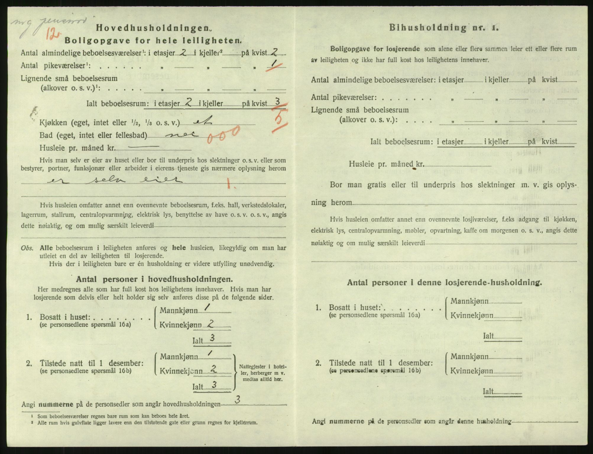 SAK, 1920 census for Tvedestrand, 1920, p. 1330