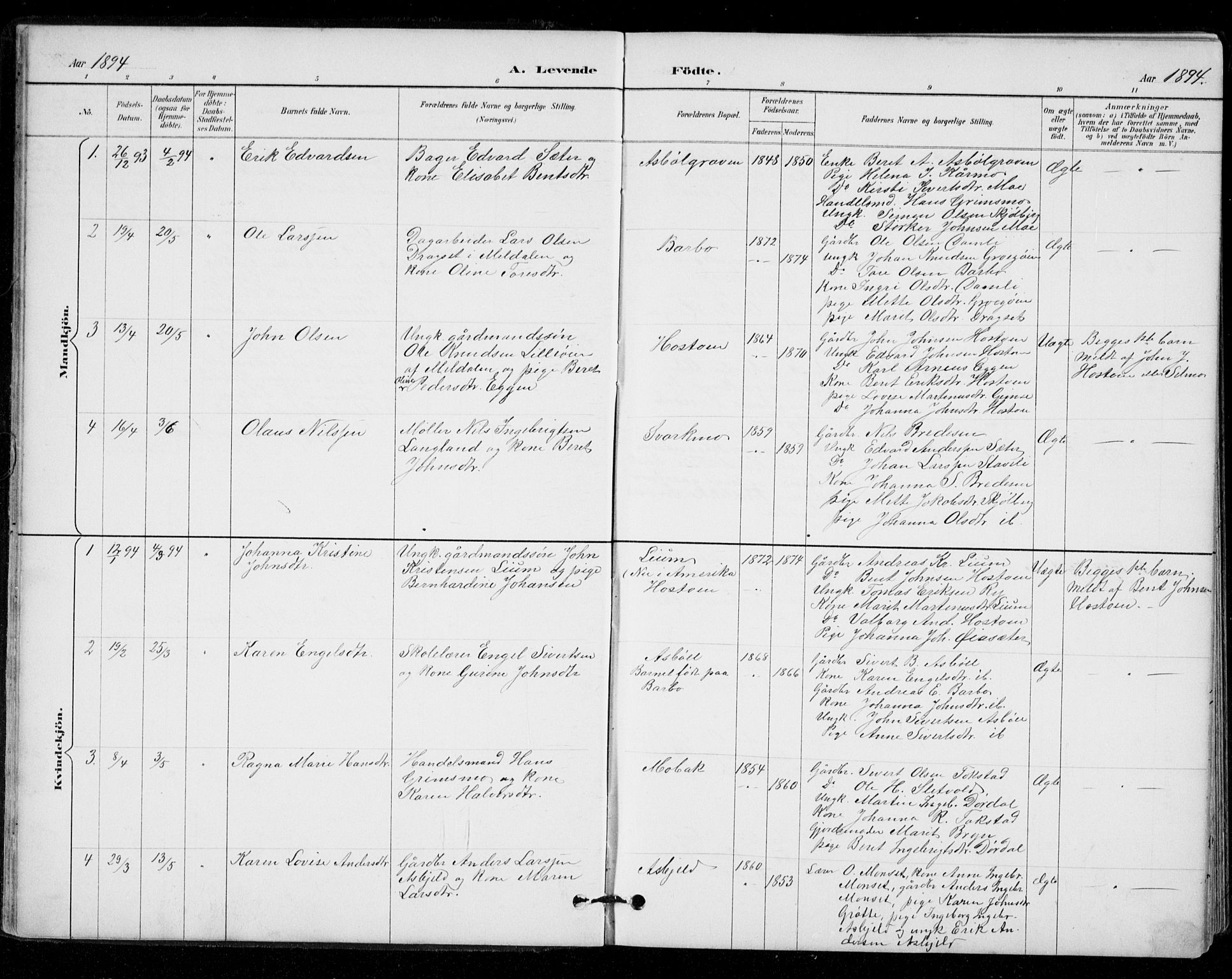 Ministerialprotokoller, klokkerbøker og fødselsregistre - Sør-Trøndelag, SAT/A-1456/671/L0841: Parish register (official) no. 671A03, 1893-1915