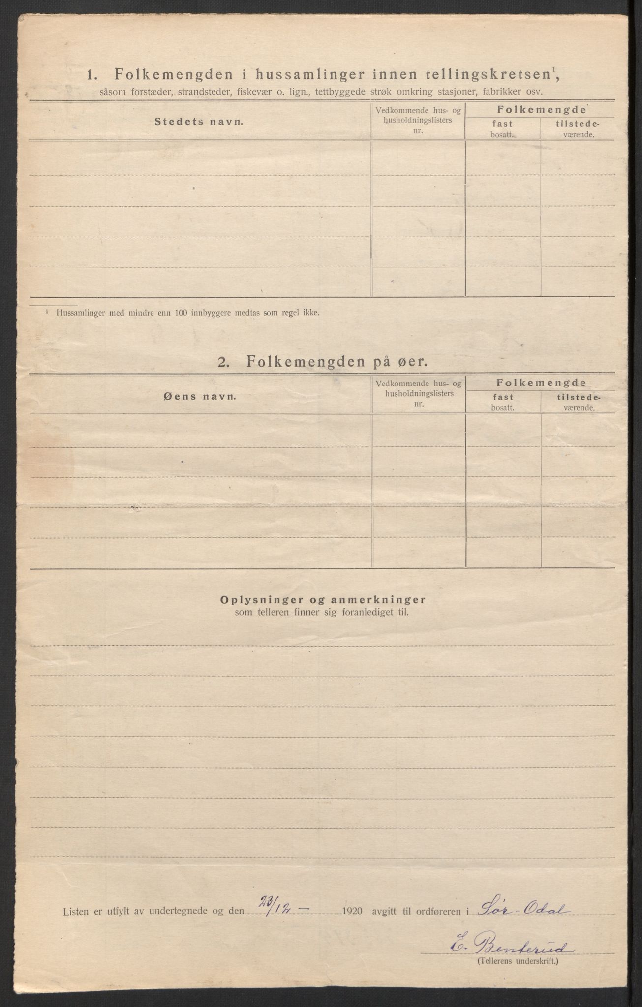 SAH, 1920 census for Sør-Odal, 1920, p. 15